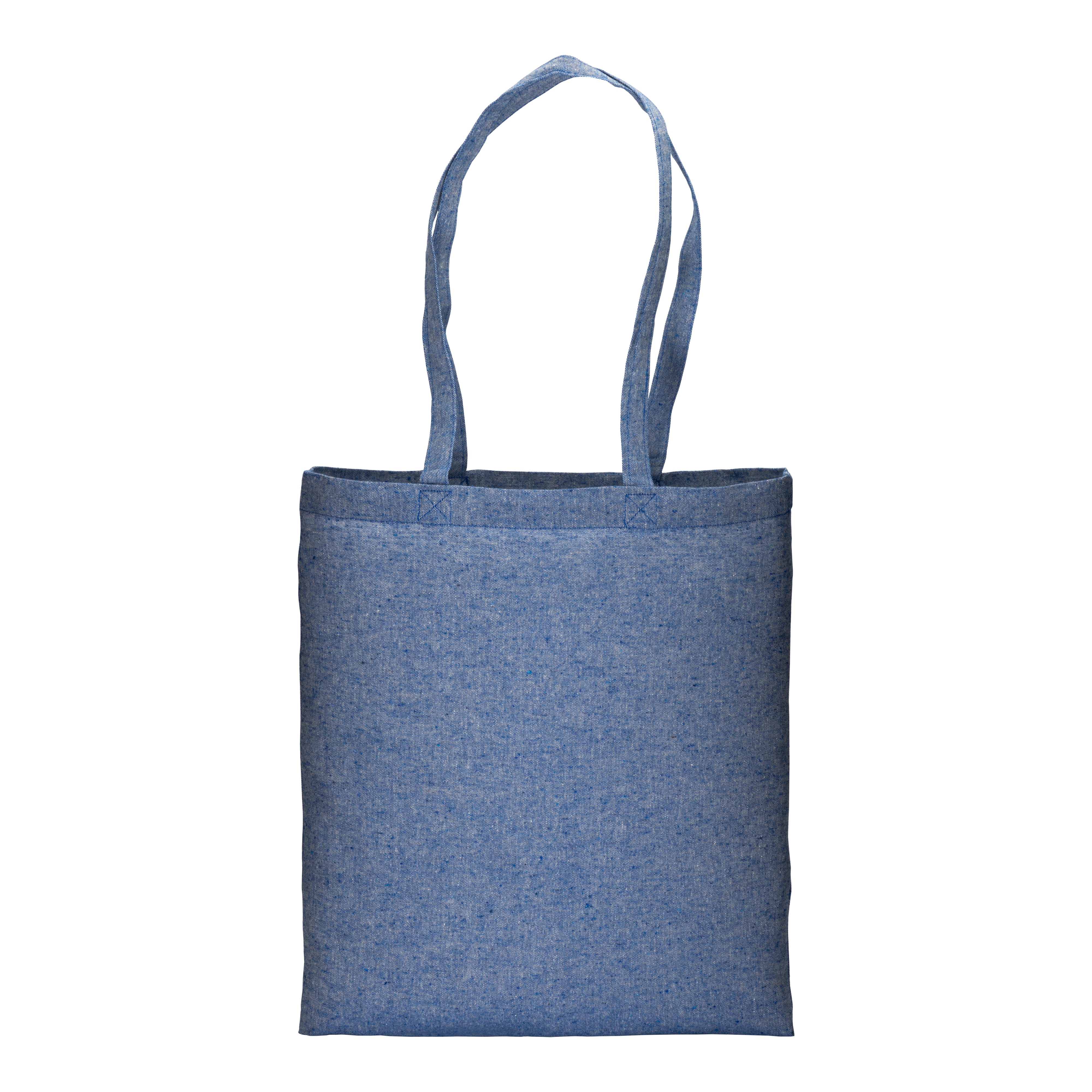 Immagine Shopper in cotone riciclato 150 g/m2 effetto melange, manici lunghi