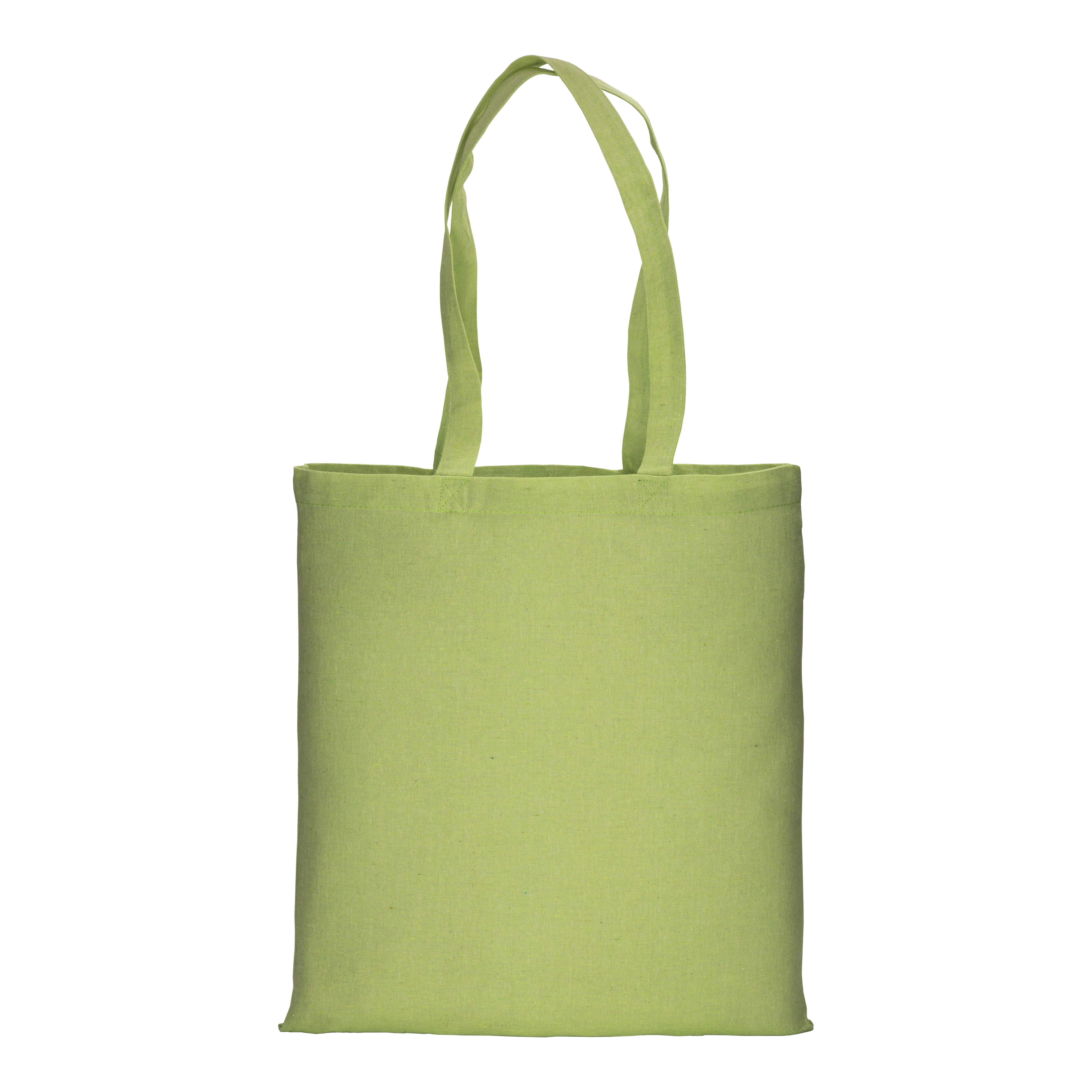 Immagine Shopper in cotone riciclato 150 g/m2 effetto melange, manici lunghi
