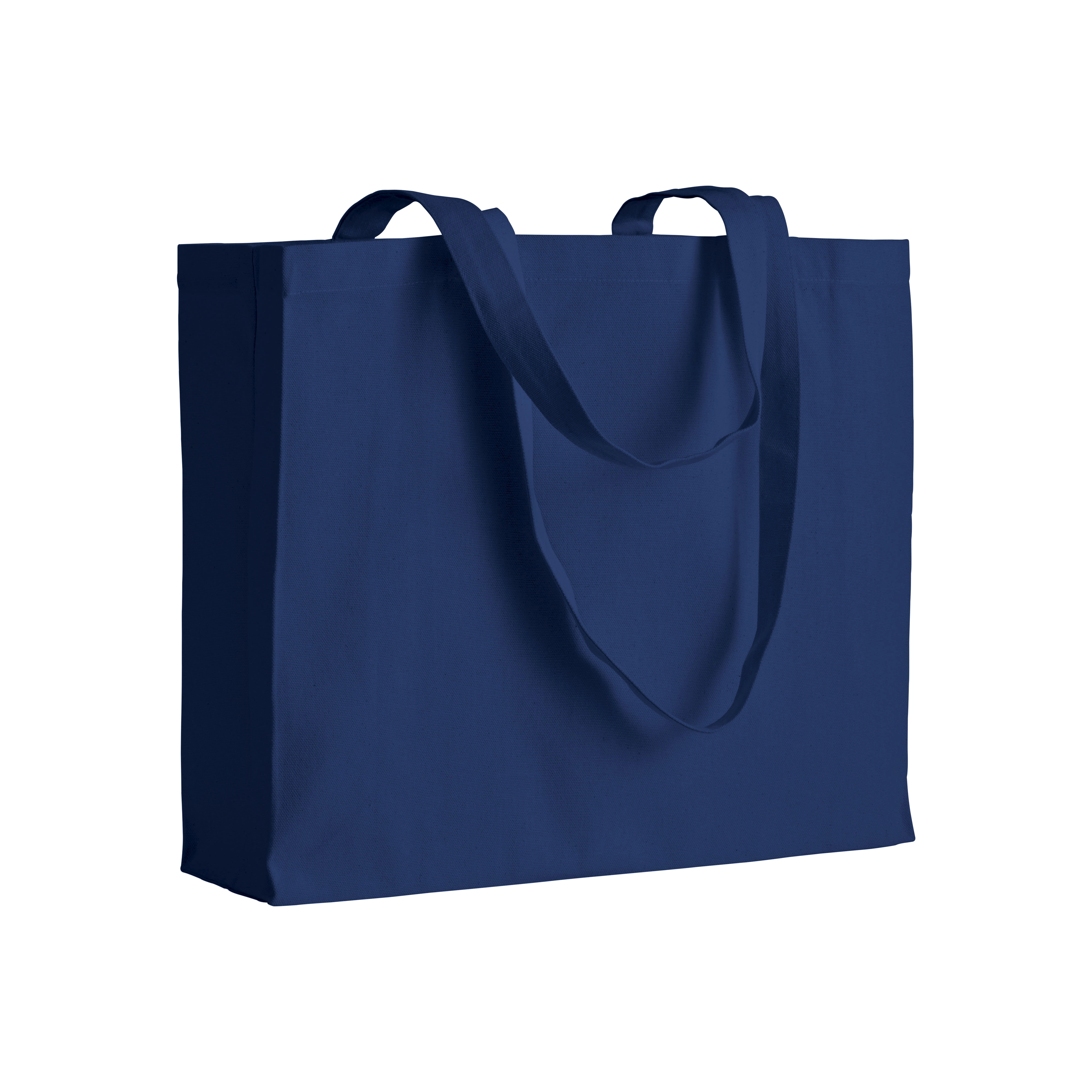 Immagine Shopper con soffietto in cotone 200 g/m2, manici lunghi