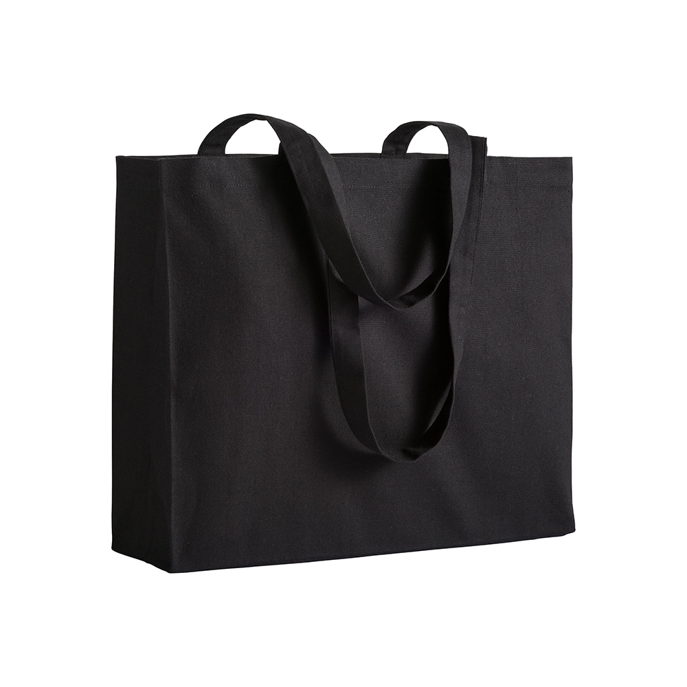 Immagine Shopper con soffietto in cotone 200 g/m2, manici lunghi