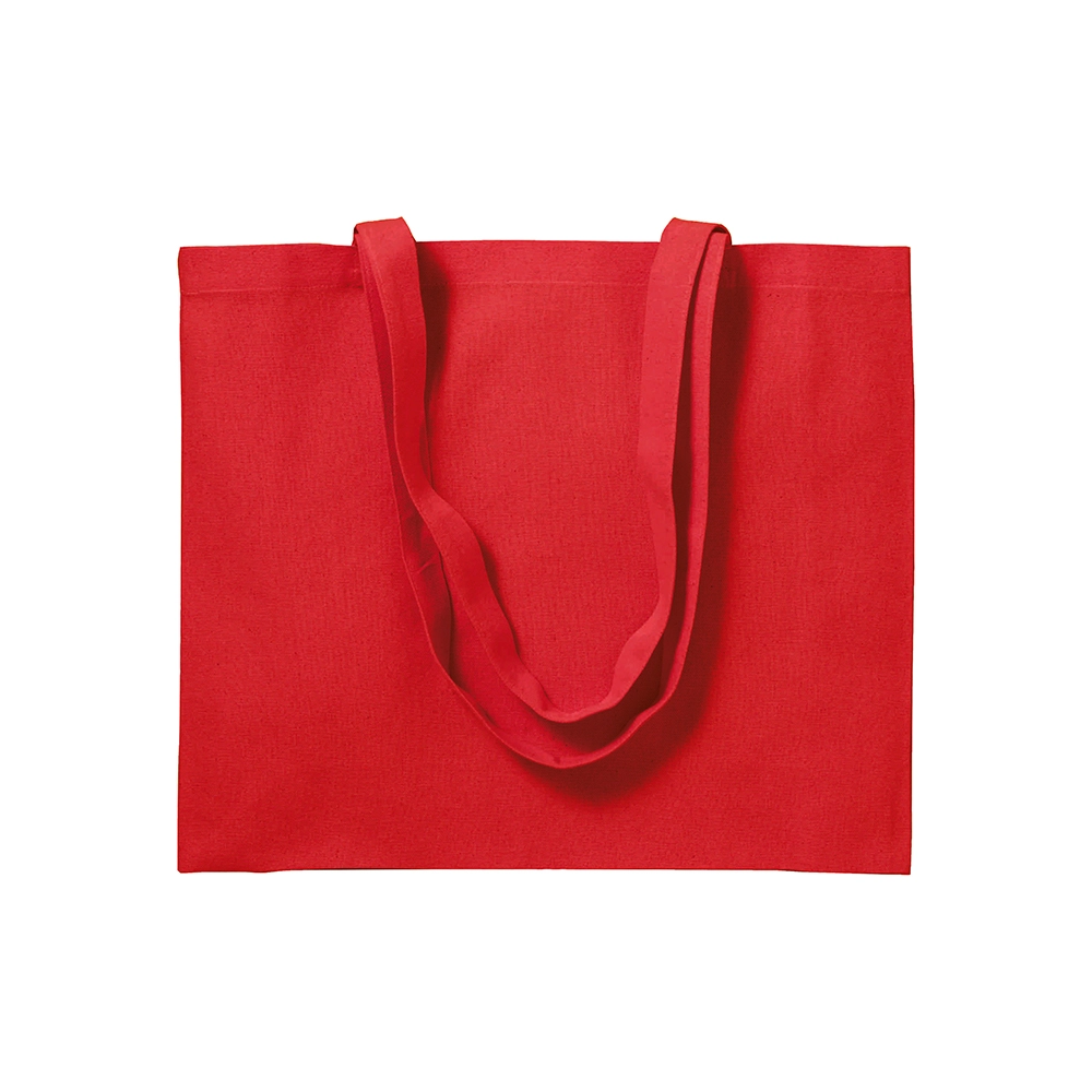 Immagine Shopper con soffietto in cotone 200 g/m2, manici lunghi