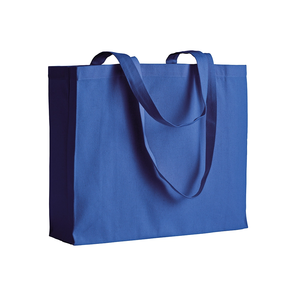 Immagine Shopper con soffietto in cotone 200 g/m2, manici lunghi