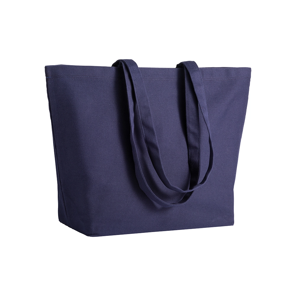 Immagine Shopper con soffietto alla base in cotone 280 g-m2, manici lunghi