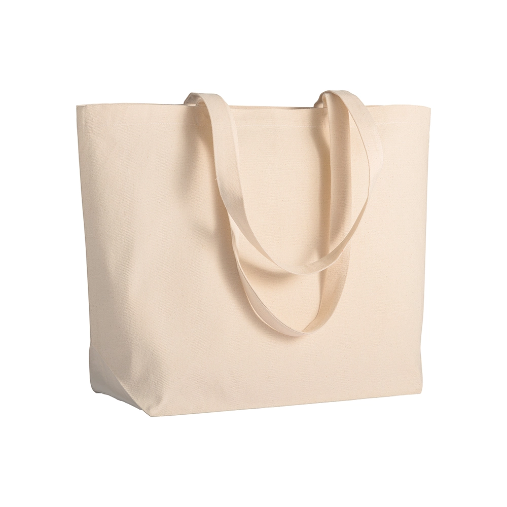 Immagine Shopper con soffietto alla base in cotone 280 g/m2, manici lunghi