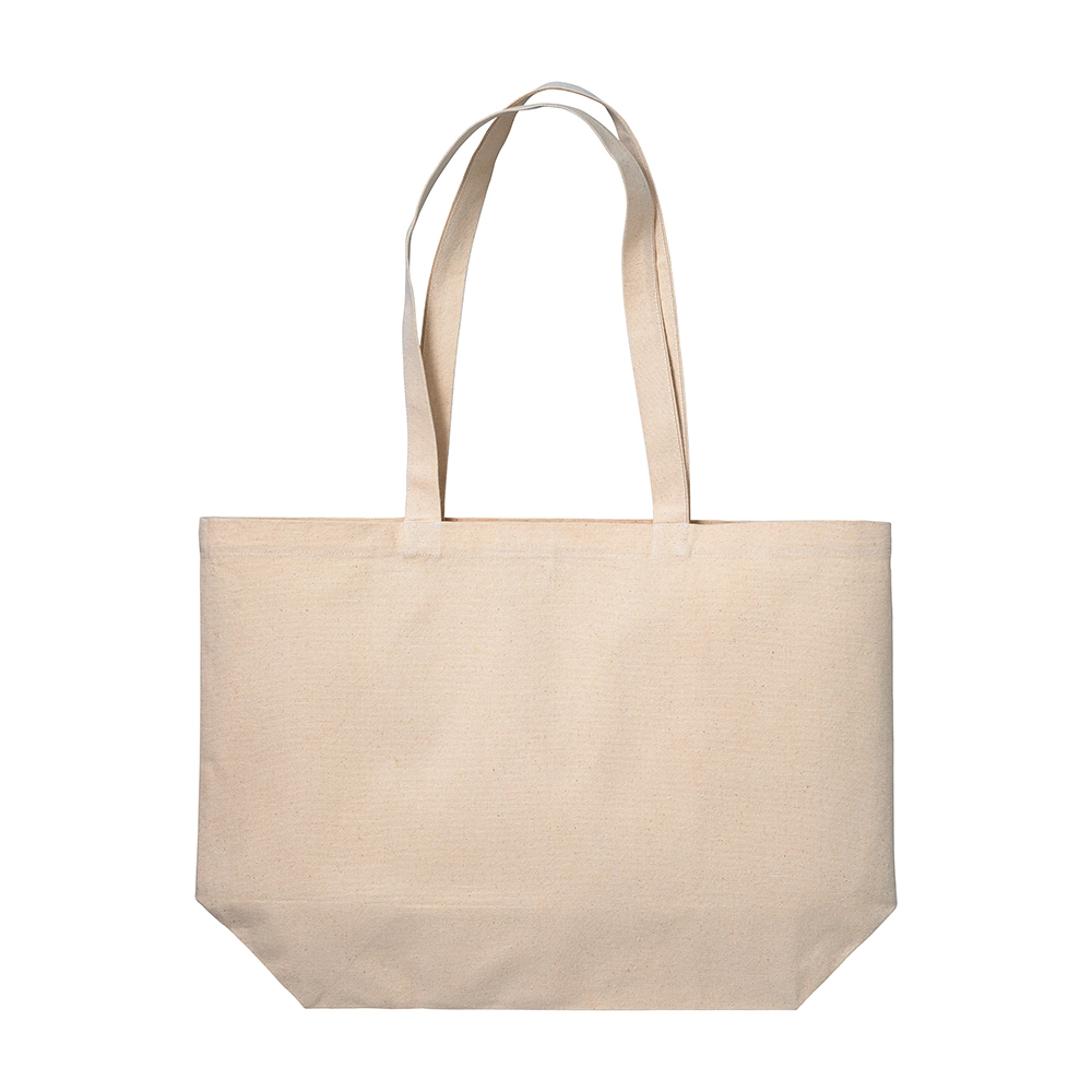 Immagine Shopper con soffietto alla base in cotone 280 g/m2, manici lunghi
