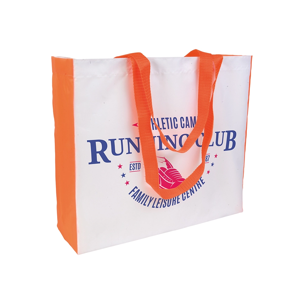 Immagine Shopper con soffietto colorato in poliestere 210D resistente al calore