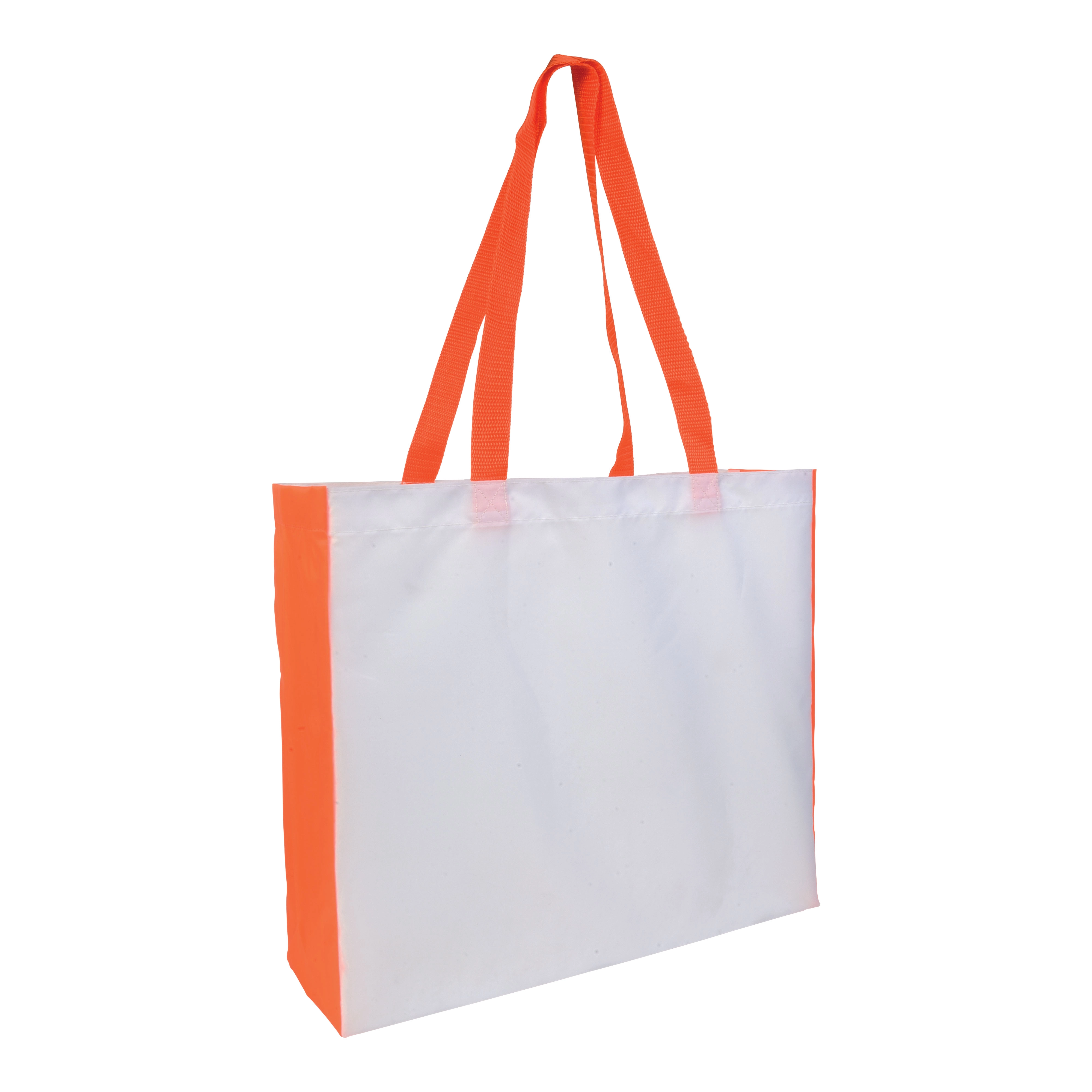 Immagine Shopper con soffietto colorato in poliestere 210D resistente al calore