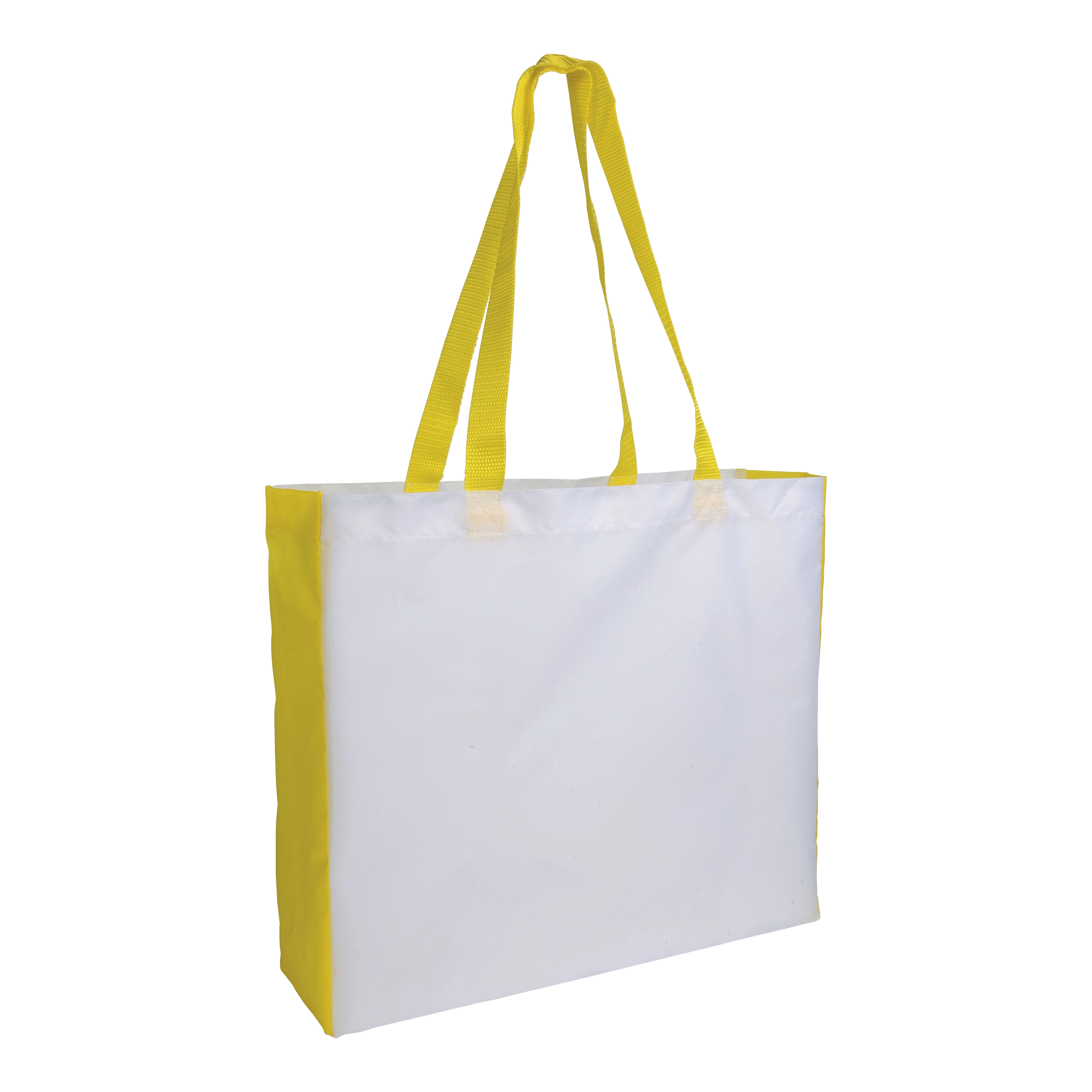 Immagine Shopper con soffietto colorato in poliestere 210D resistente al calore