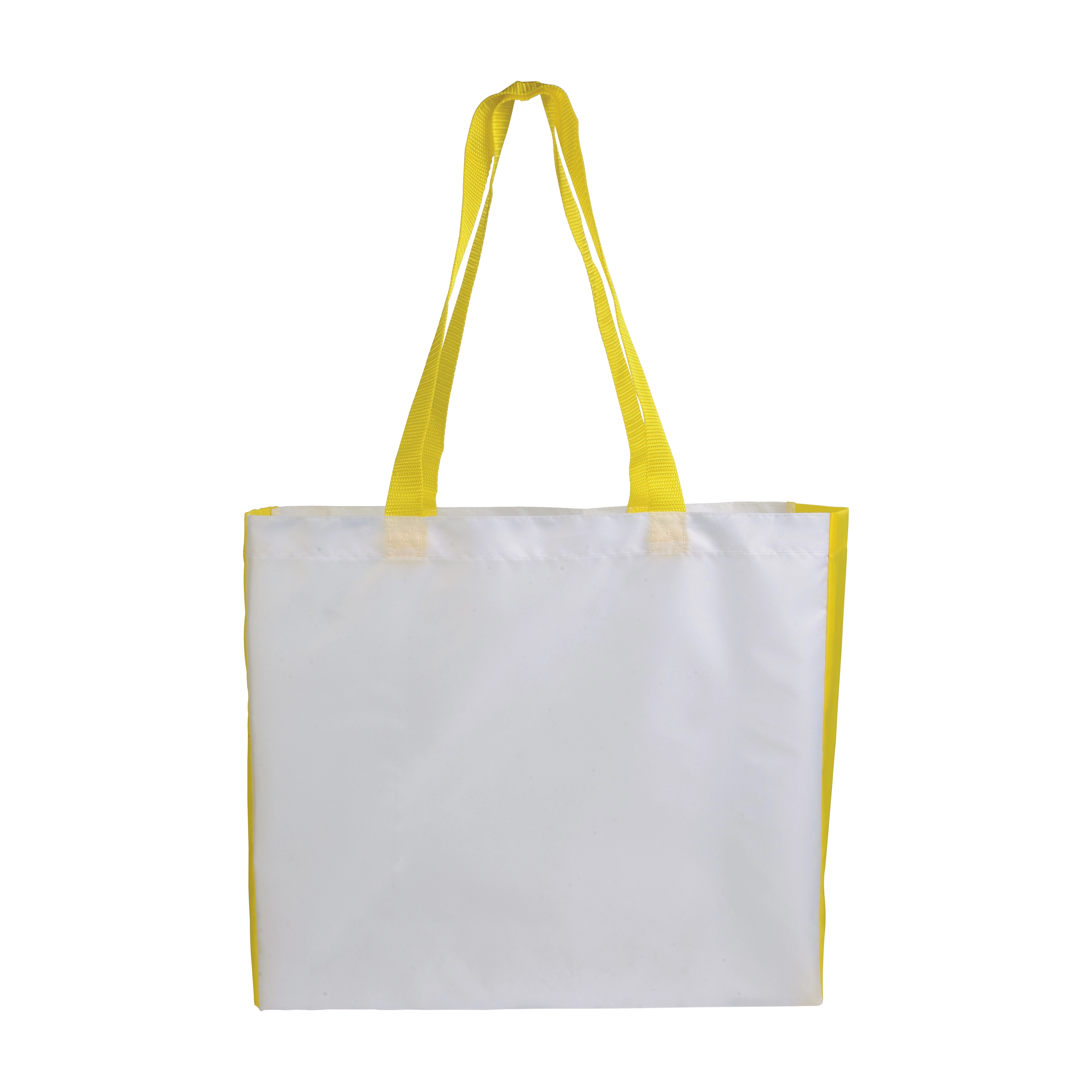Immagine Shopper con soffietto colorato in poliestere 210D resistente al calore