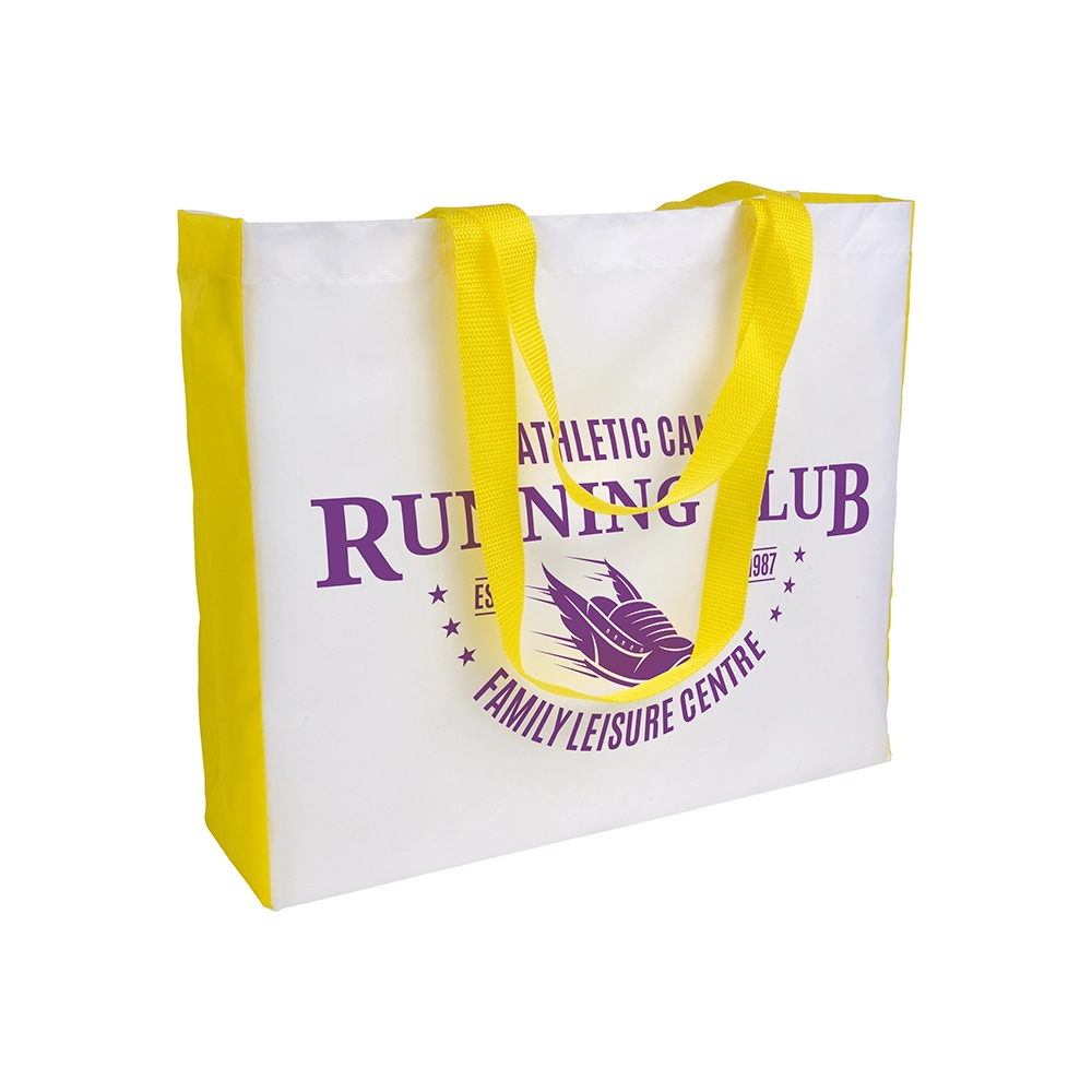 Immagine Shopper con soffietto colorato in poliestere 210D resistente al calore