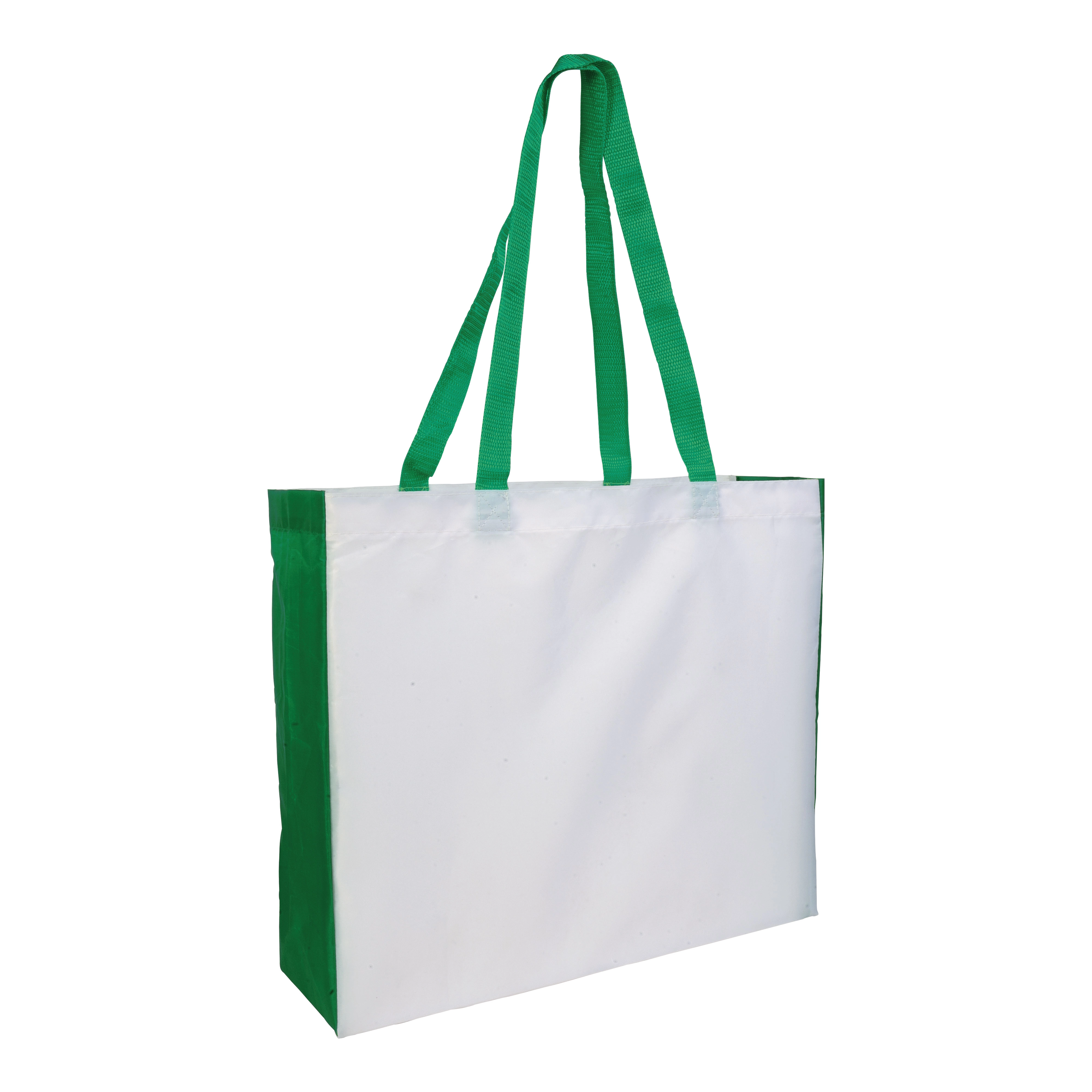 Immagine Shopper con soffietto colorato in poliestere 210D resistente al calore