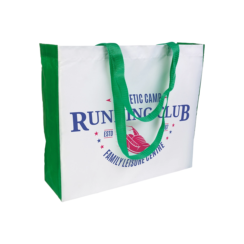 Immagine Shopper con soffietto colorato in poliestere 210D resistente al calore