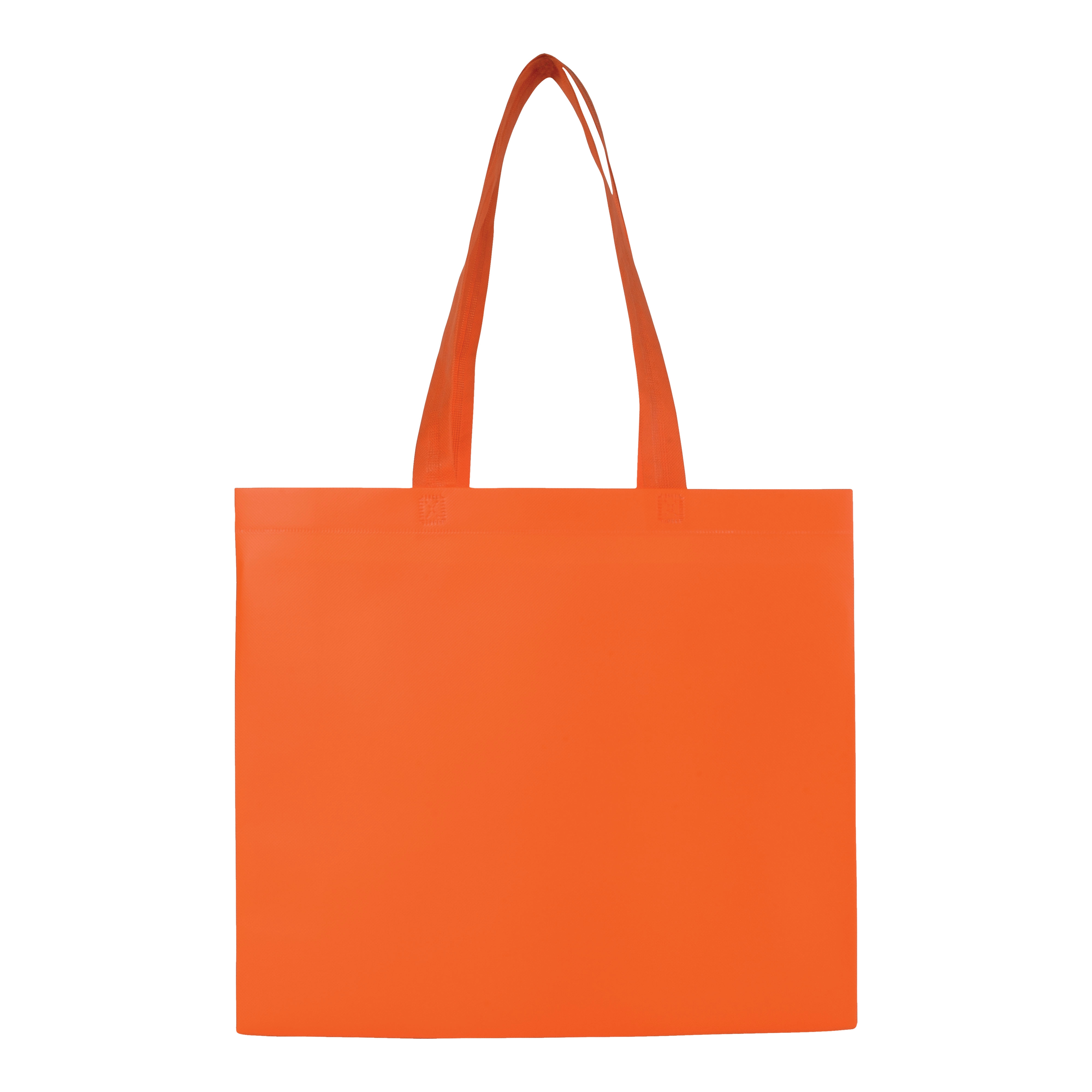 Immagine Shopper in TNT laminato, manici lunghi e soffietto