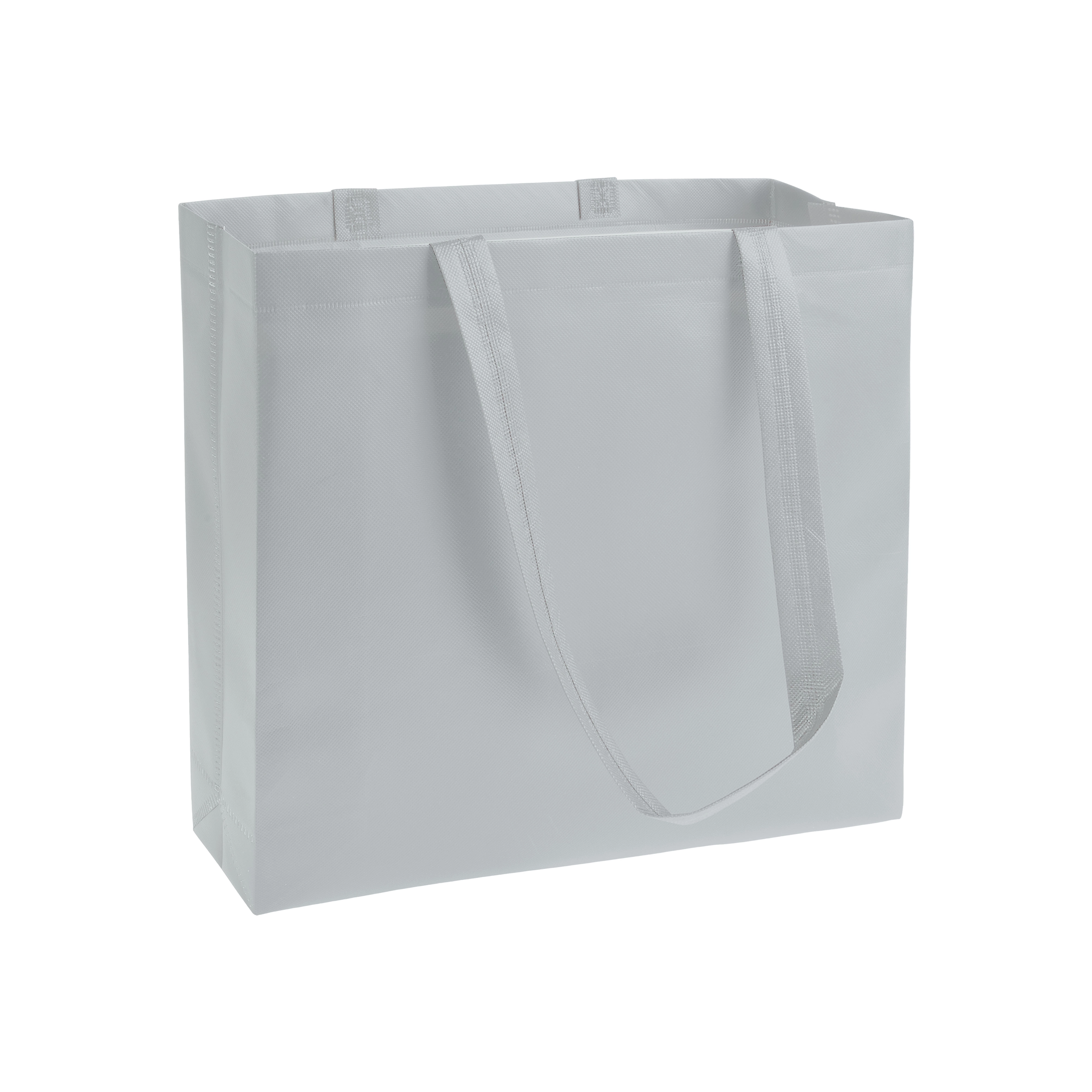 Immagine Shopper in TNT laminato, manici lunghi e soffietto