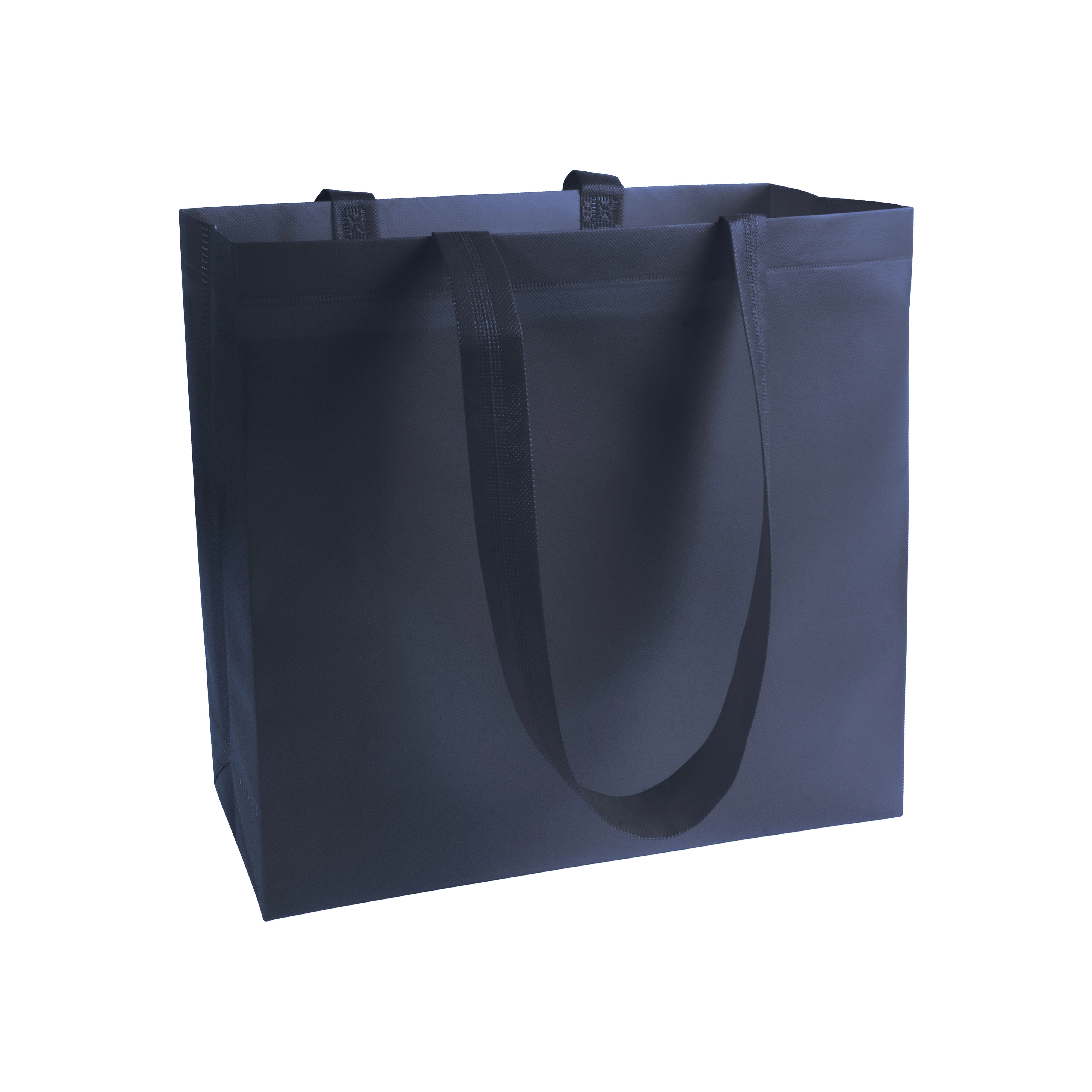 Immagine Shopper in TNT laminato, manici lunghi e soffietto