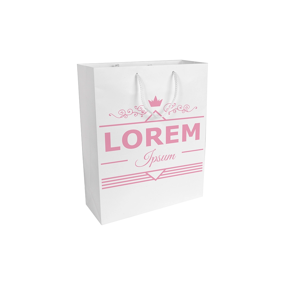 Immagine Shopper con soffietto in carta laminata opaca 157 g/m2 con rinforzo alla base