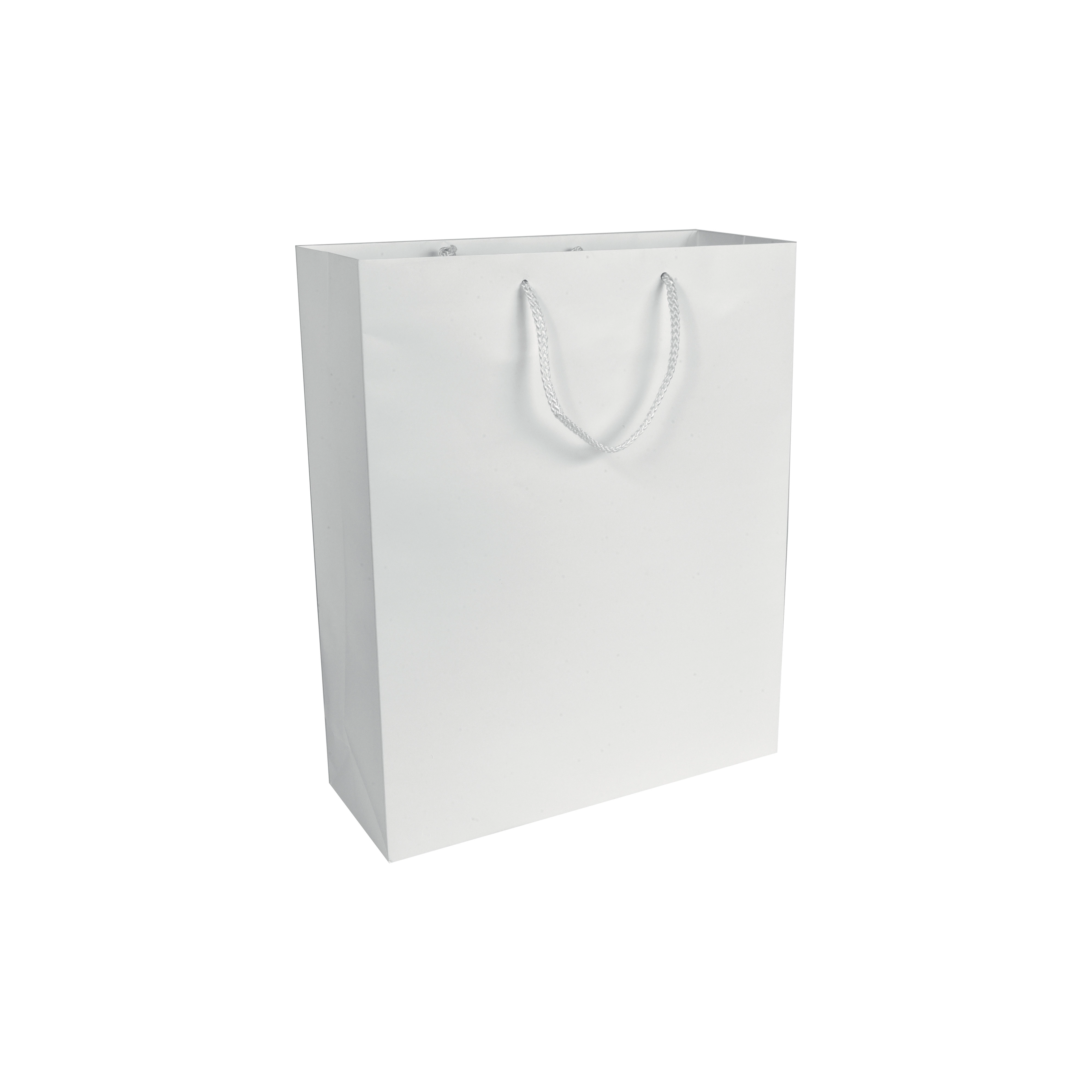 Immagine Shopper con soffietto in carta laminata opaca 157 g/m2 con rinforzo alla base