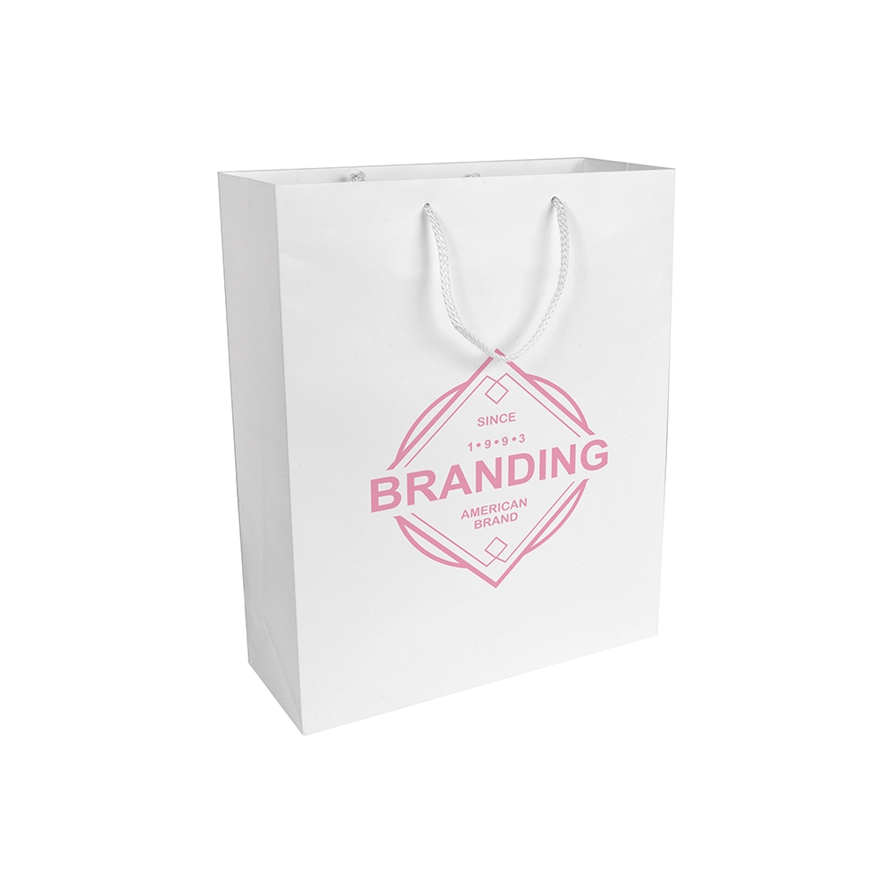 Immagine Shopper con soffietto in carta laminata opaca 157 g/m2 con rinforzo alla base