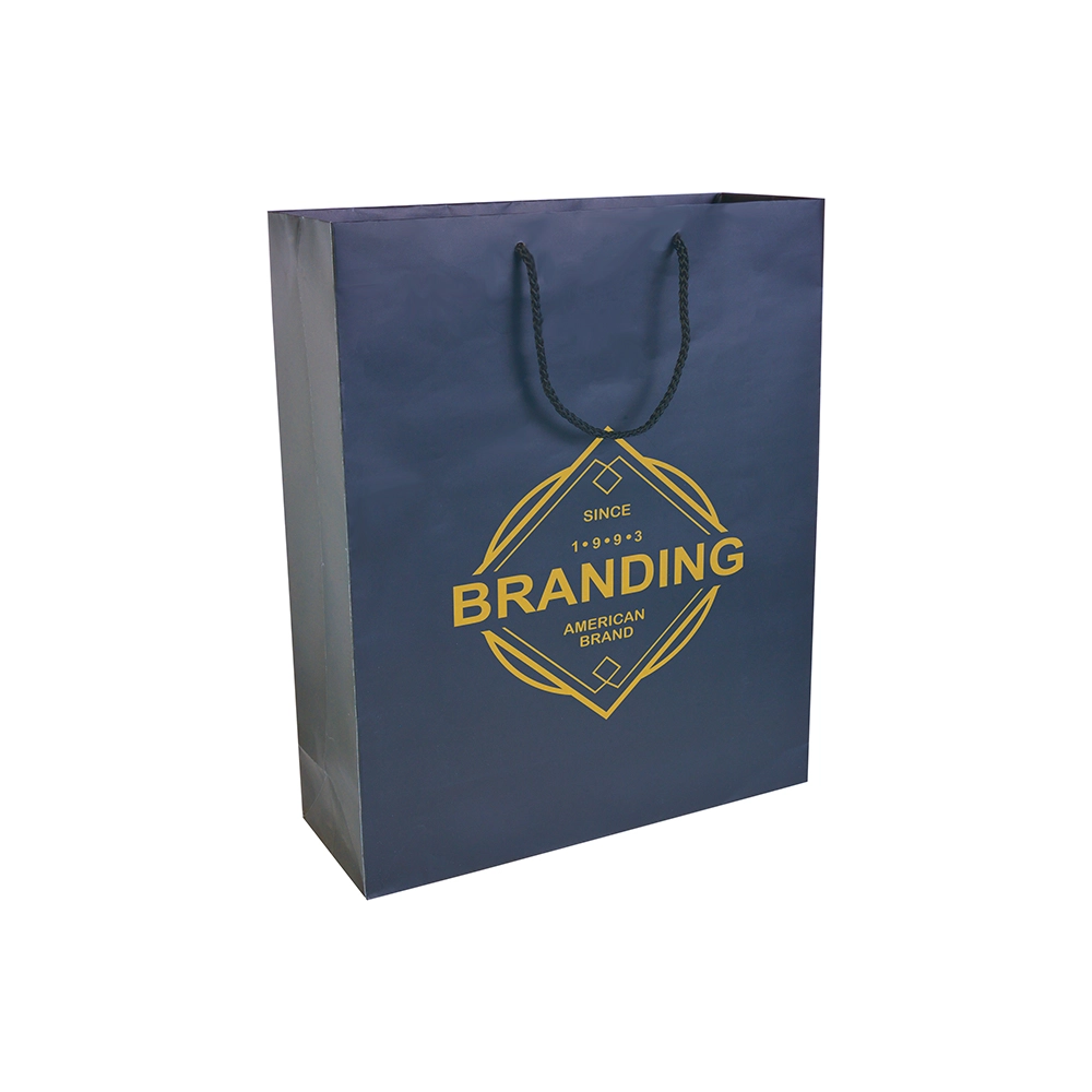 Immagine Shopper con soffietto in carta laminata opaca 157 g/m2 con rinforzo alla base
