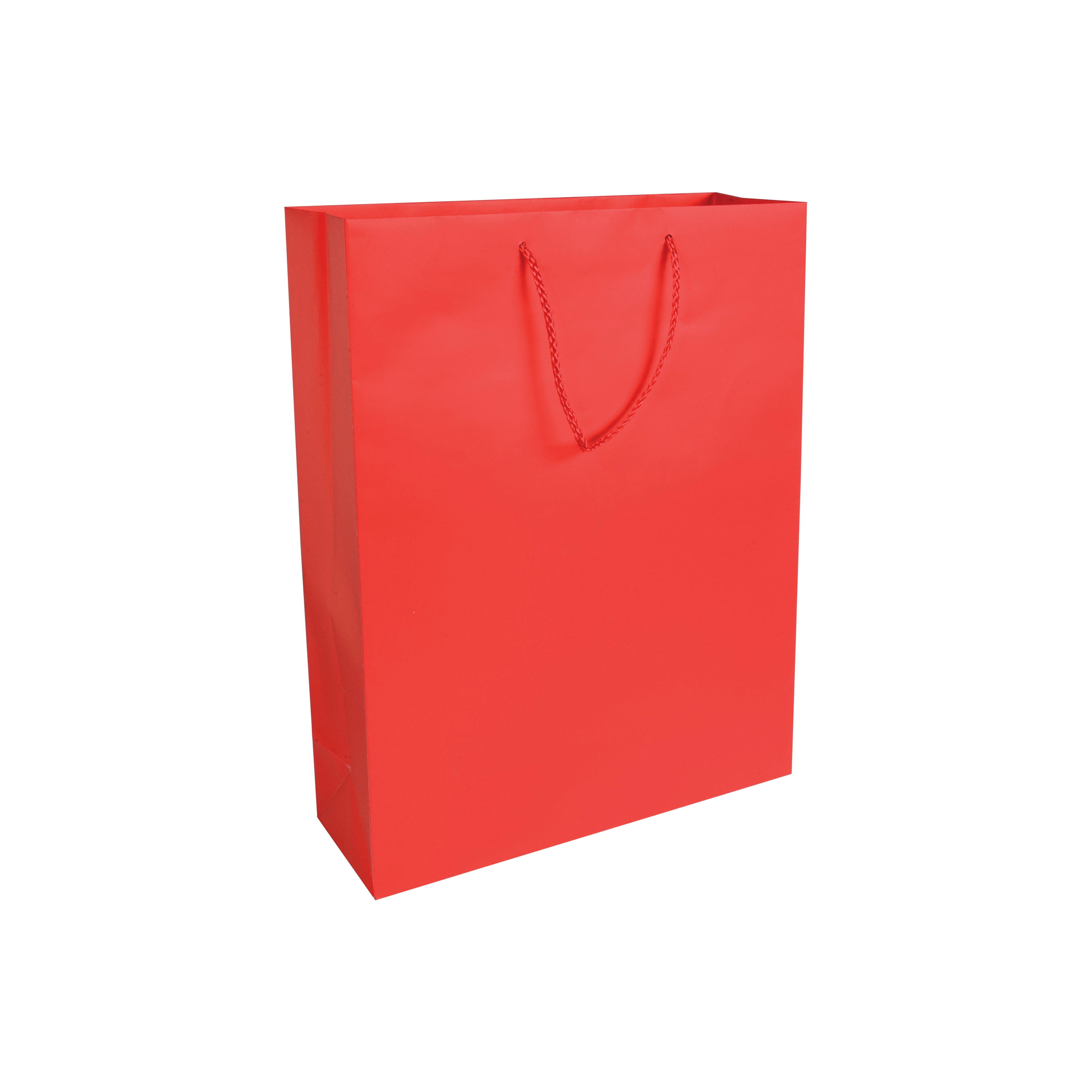 Immagine Shopper con soffietto in carta laminata opaca 157 g/m2 con rinforzo alla base
