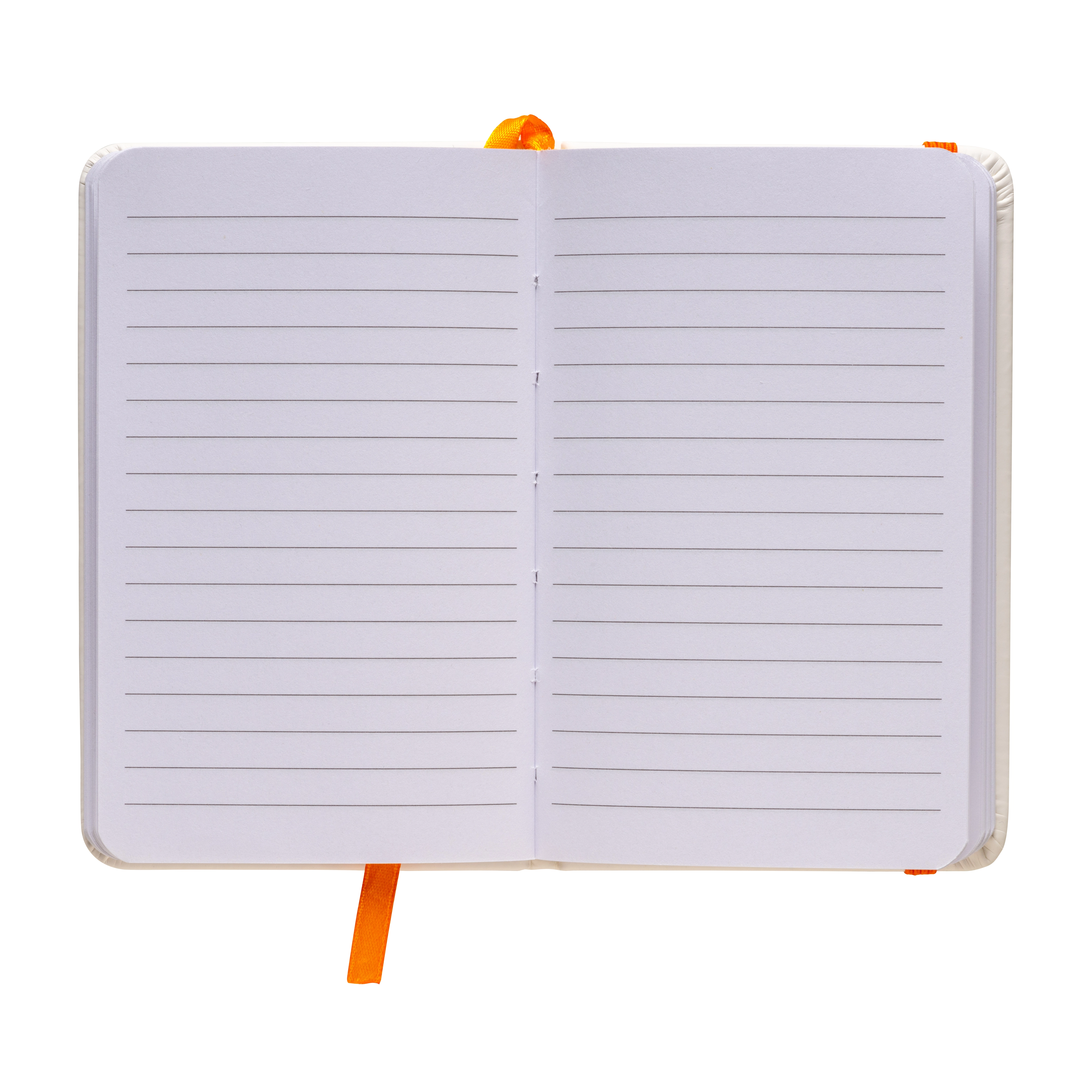 Immagine Quaderno in PU con elastico colorato, fogli a righe (80 pag.), segnalibro in raso