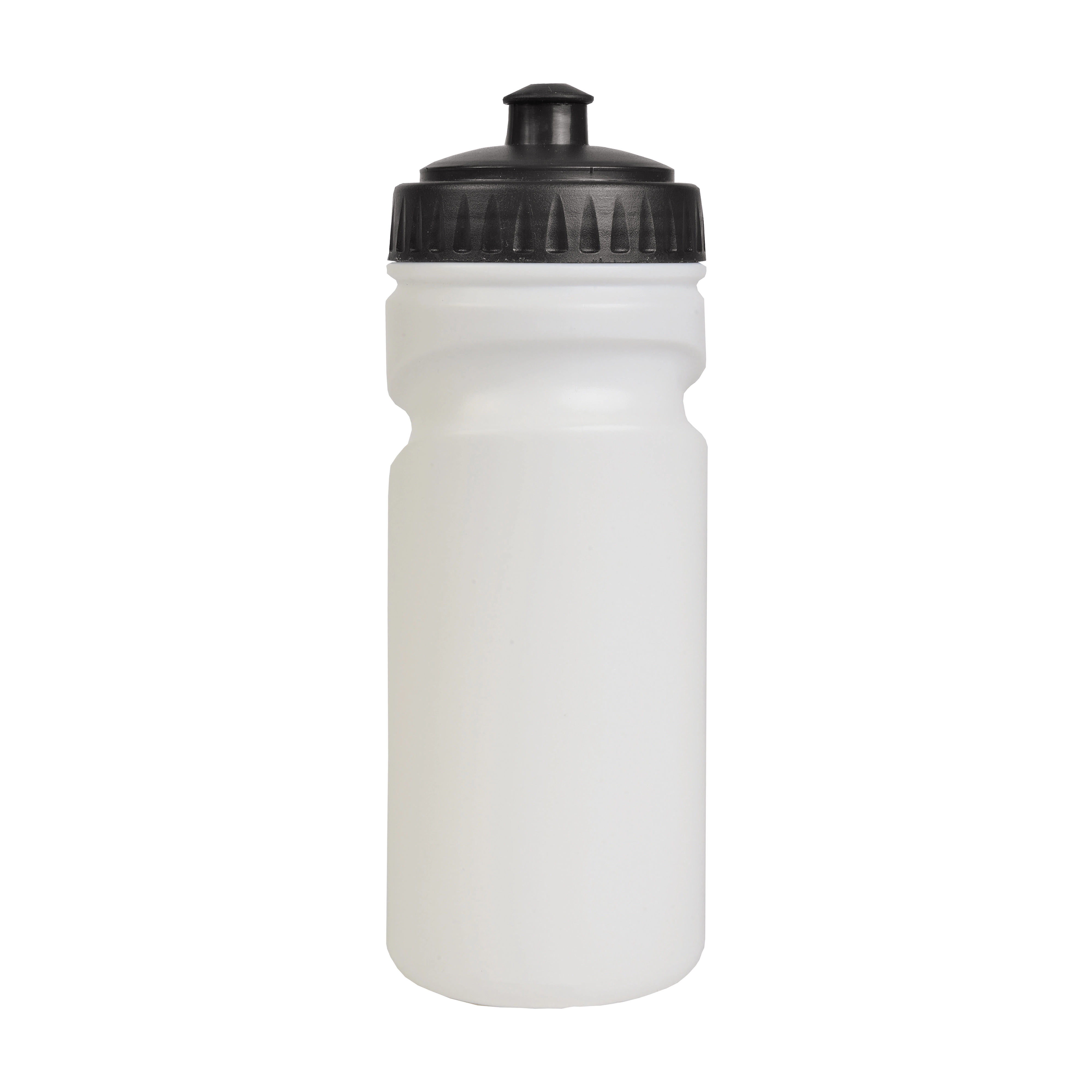 Immagine Borraccia in plastica BPA free (500ml) bianca con tappo colorato