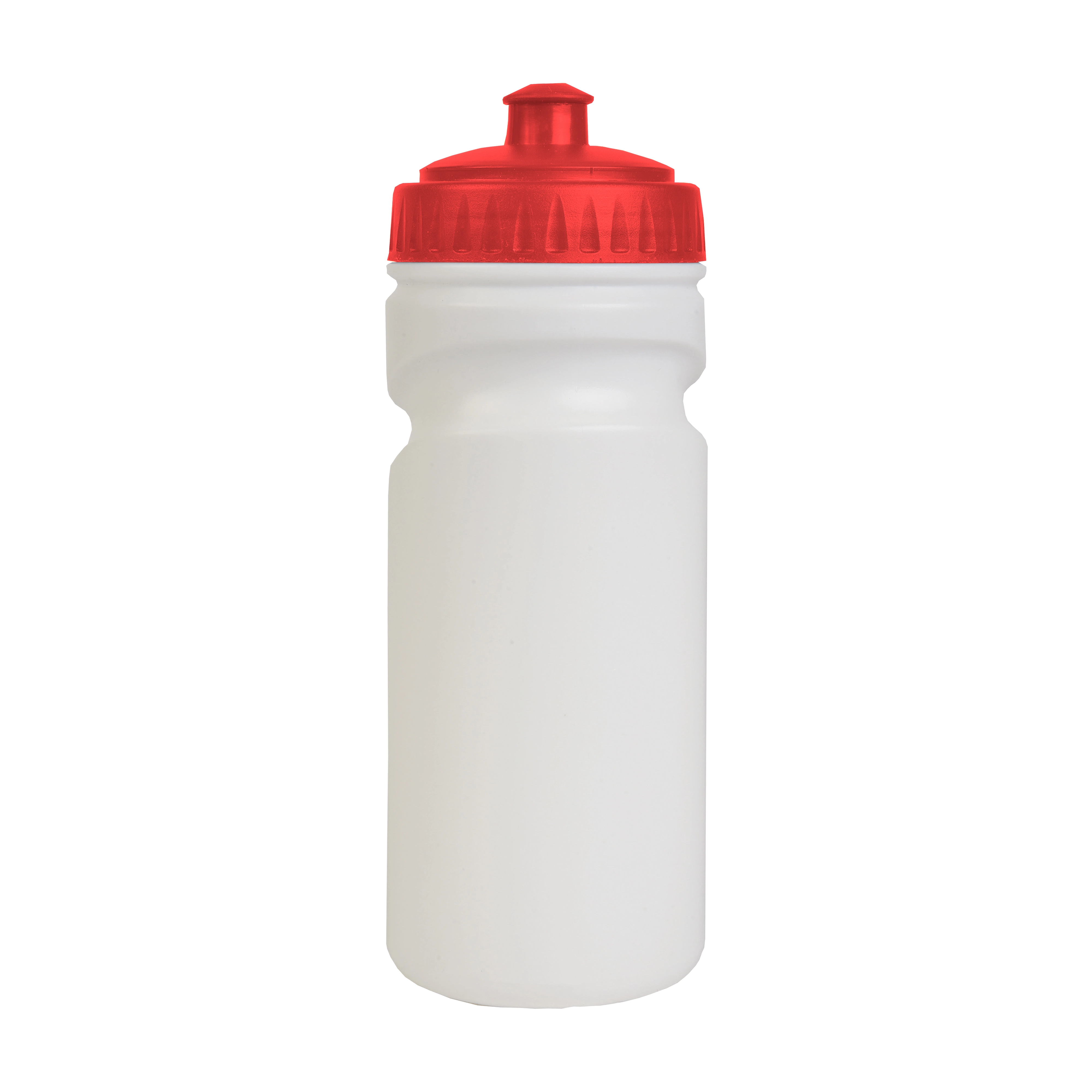 Immagine Borraccia in plastica BPA free (500ml) bianca con tappo colorato