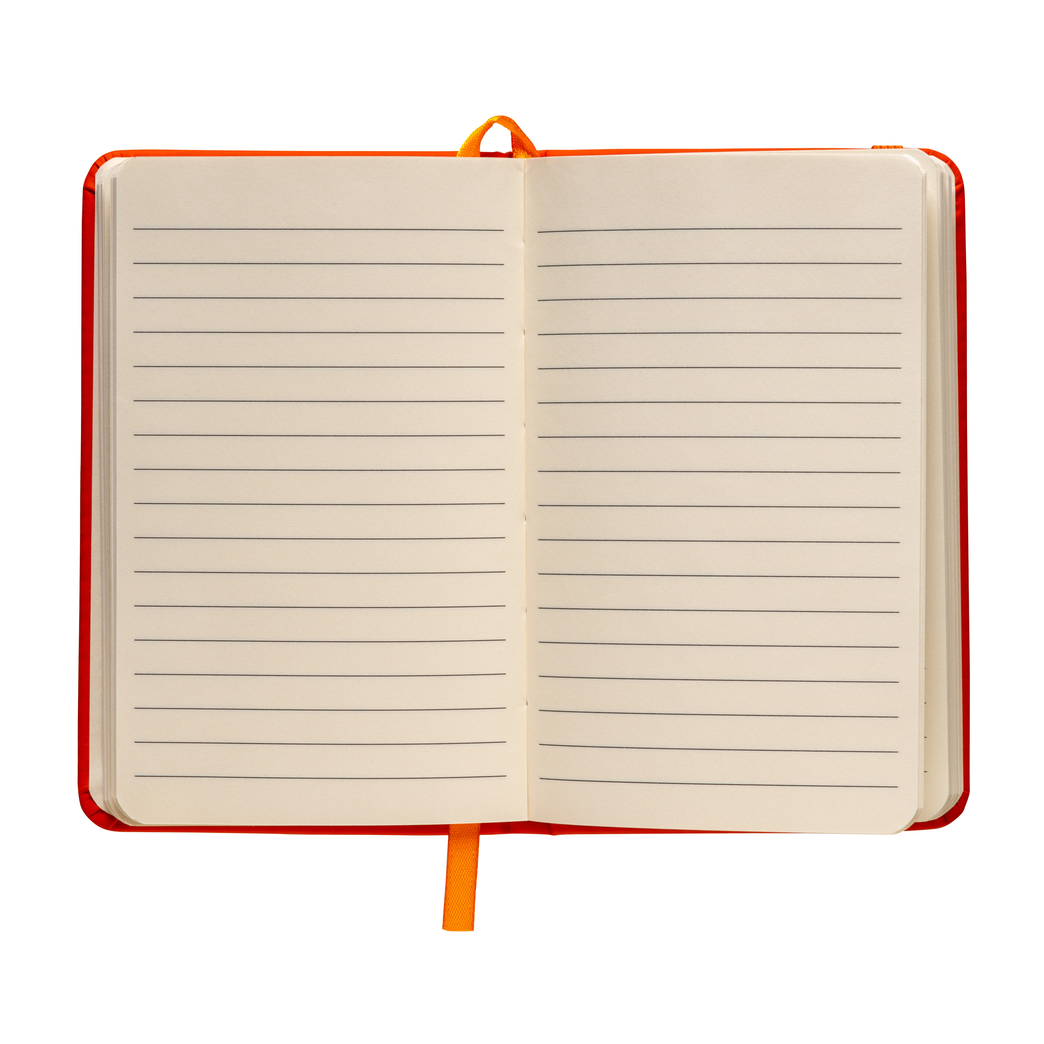 Immagine Quaderno in PU con elastico colorato, fogli a righe (80 pag.), segnalibro in raso