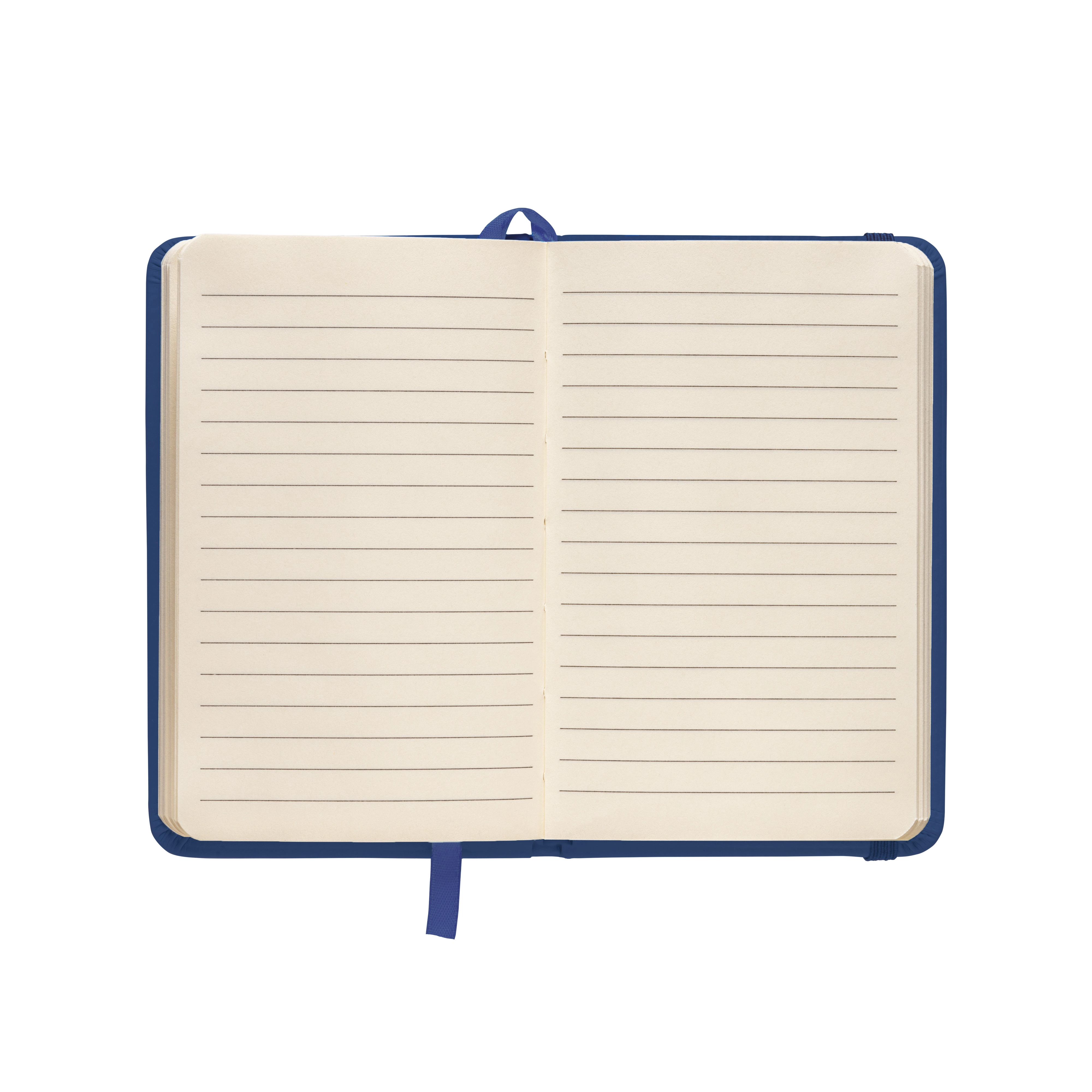 Immagine Quaderno in PU con elastico colorato, fogli a righe (80 pag.), segnalibro in raso