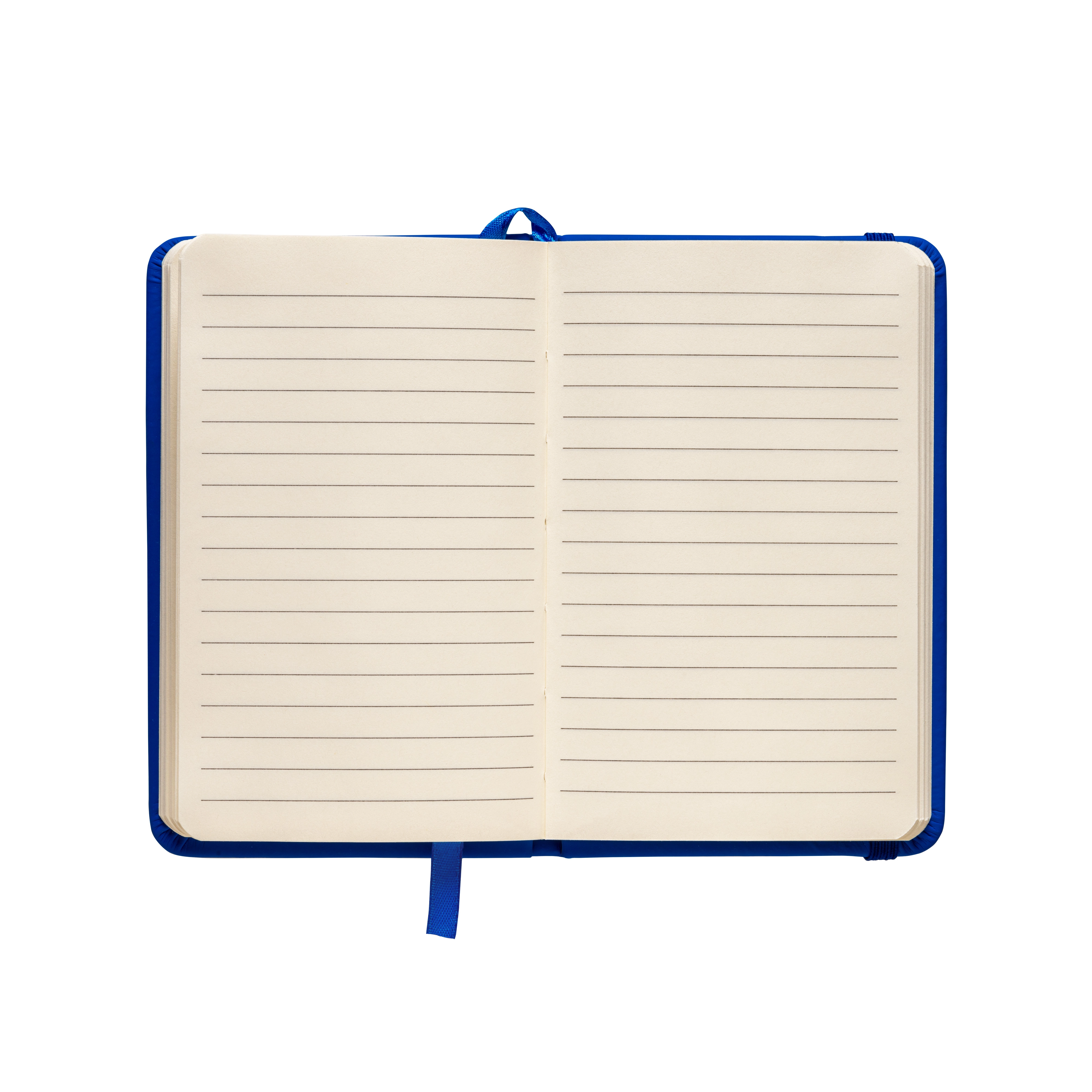 Immagine Quaderno in PU con elastico colorato, fogli a righe (80 pag.), segnalibro in raso