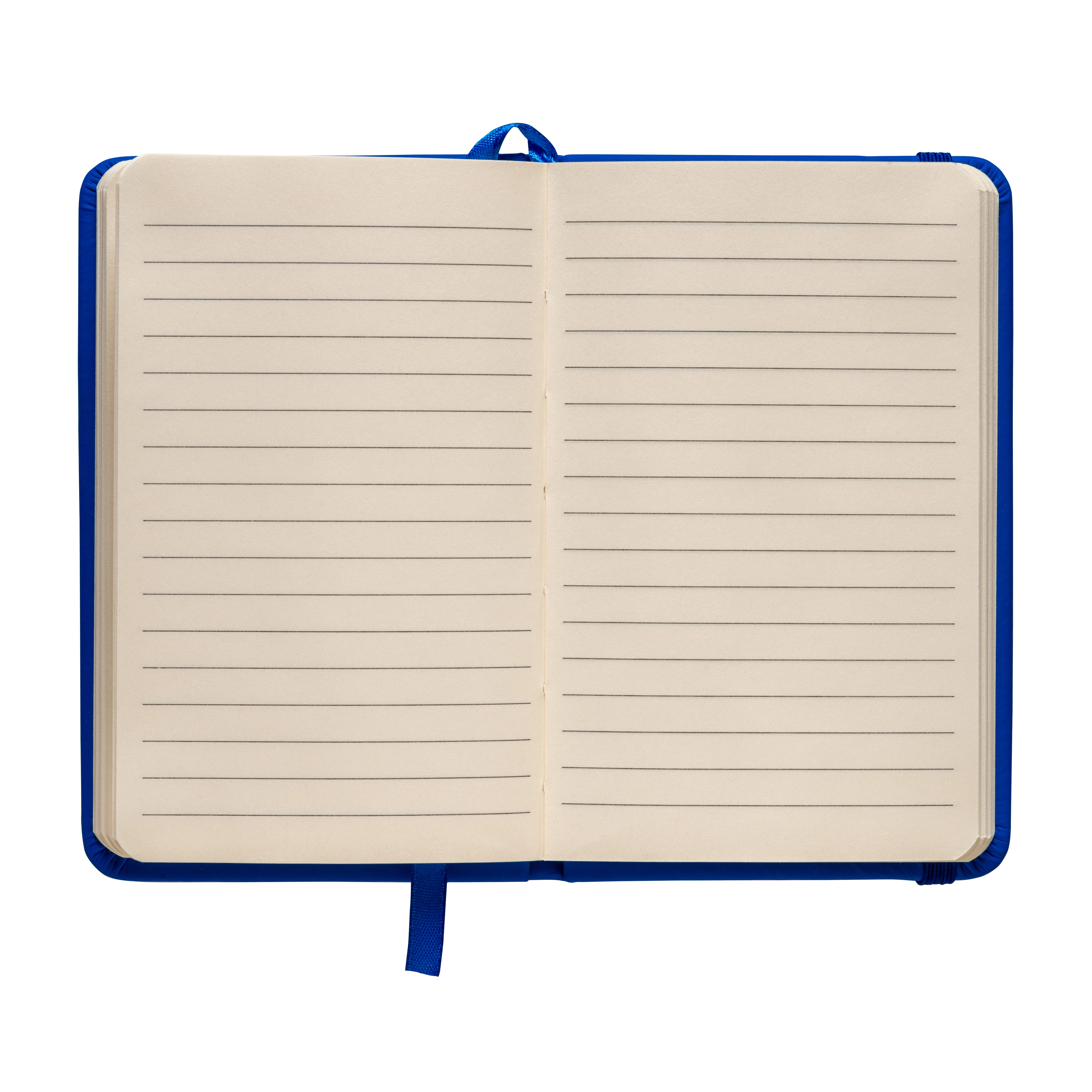 Immagine Quaderno in PU con elastico colorato, fogli a righe (80 pag.), segnalibro in raso