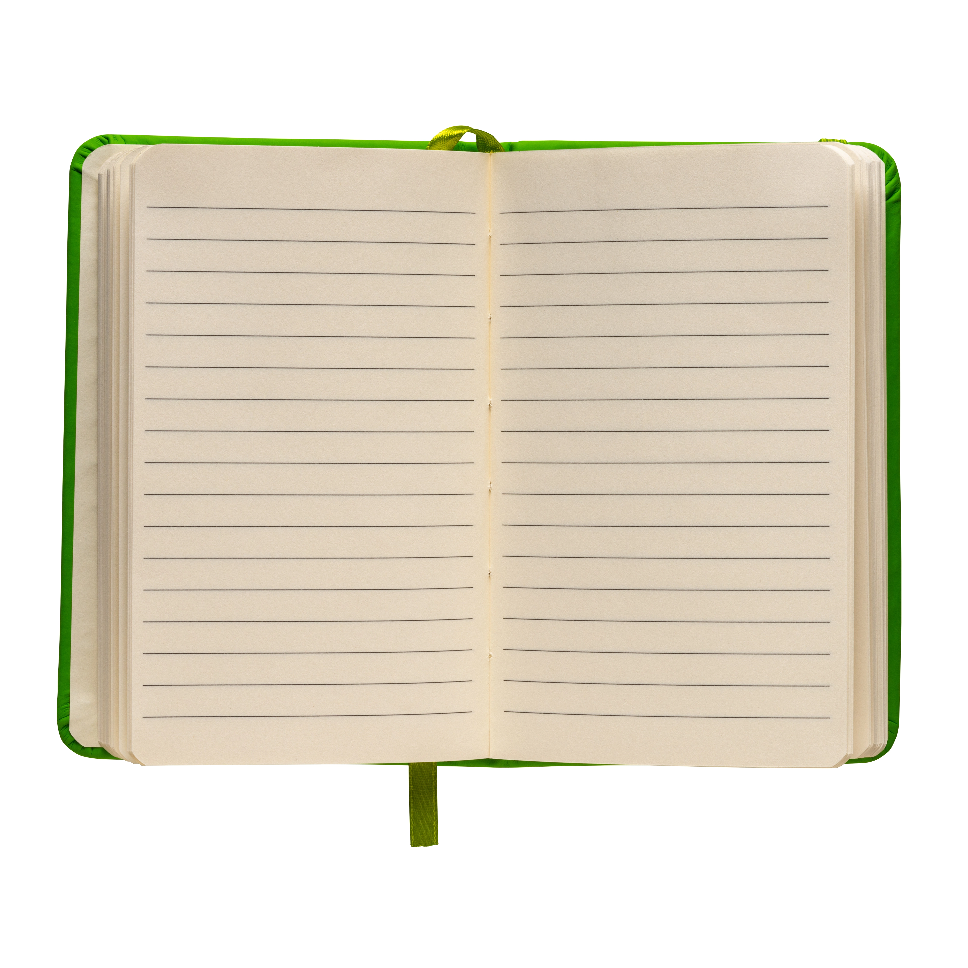 Immagine Quaderno in PU con elastico colorato, fogli a righe (80 pag.), segnalibro in raso