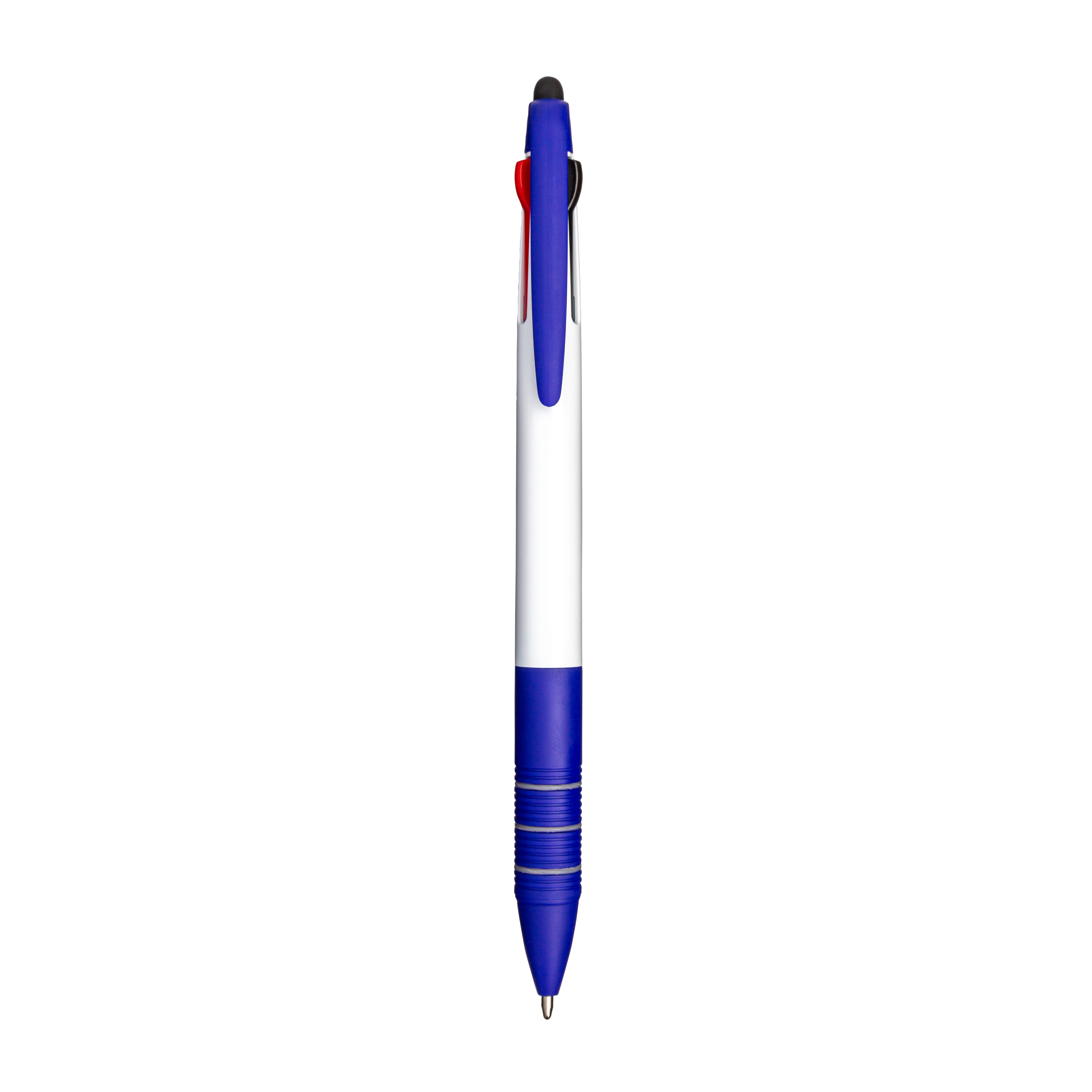 Immagine Penna a scatto in plastica con 3 refill dei colori blu, nero e rosso