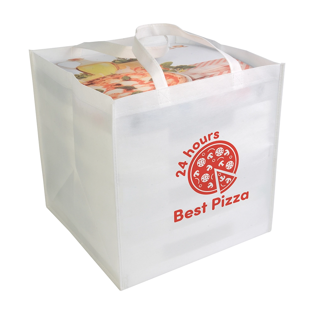 Immagine Shopper in formato cartone da pizza in TNT 80 g/m2