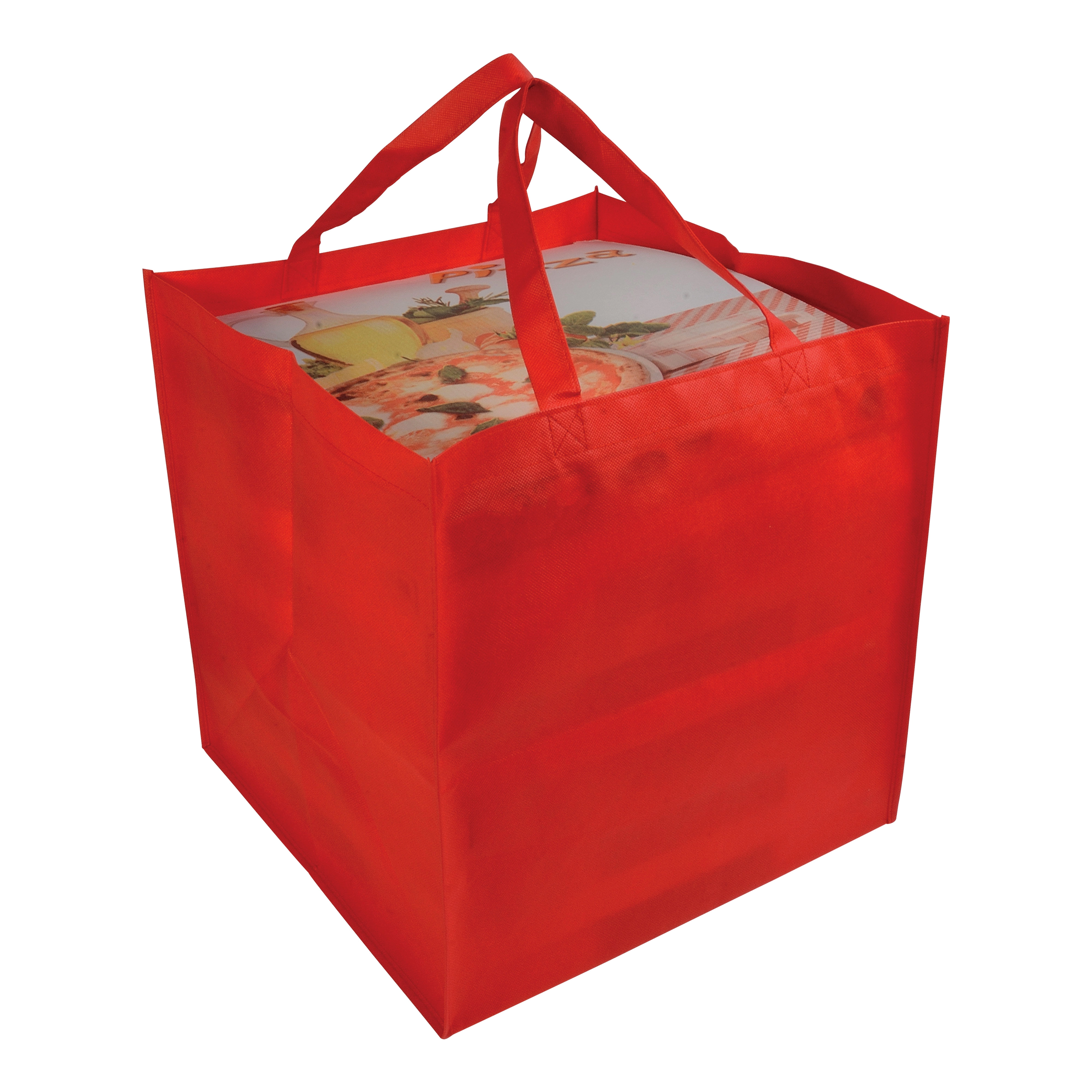 Immagine Shopper in formato cartone da pizza in TNT 80 g/m2