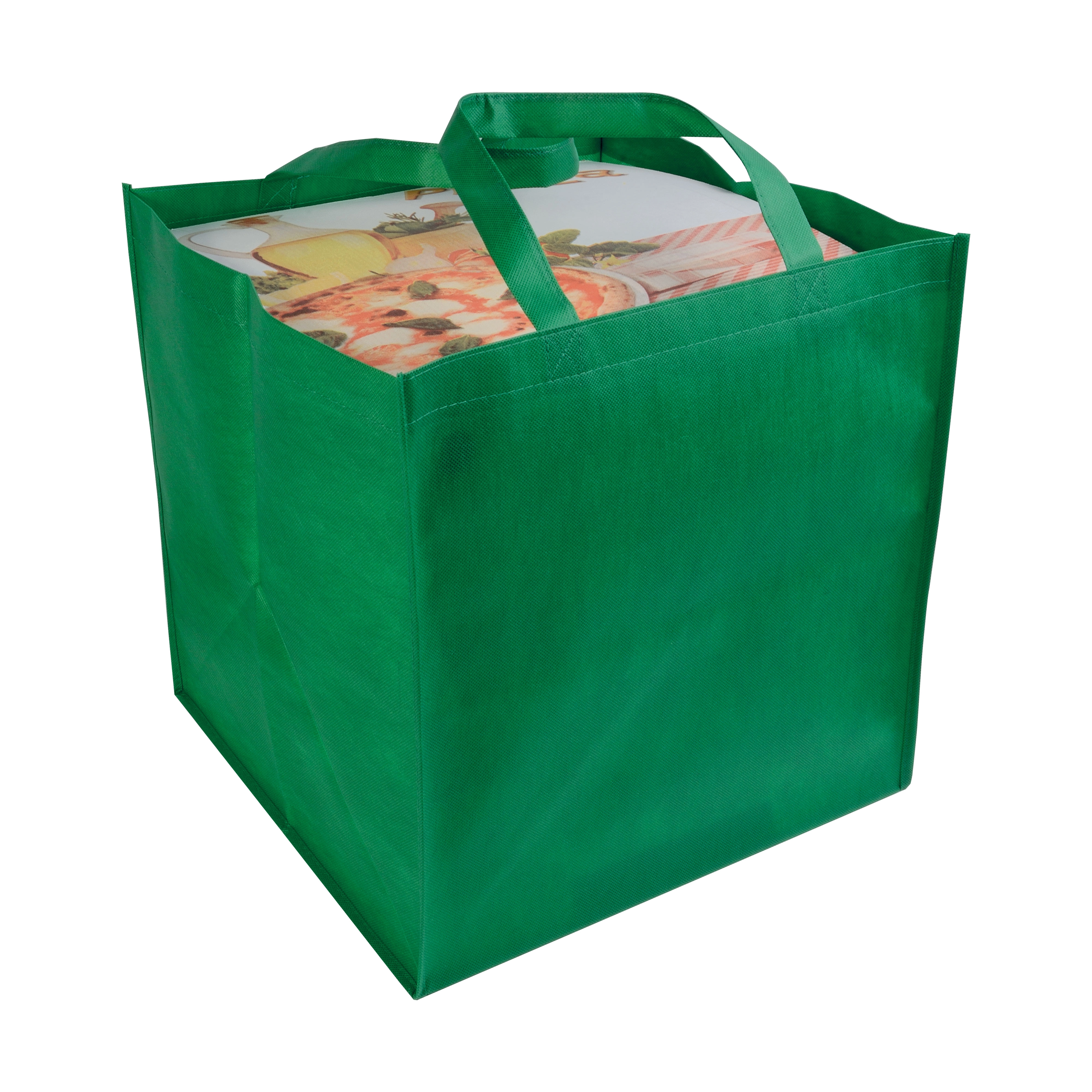Immagine Shopper in formato cartone da pizza in TNT 80 g/m2