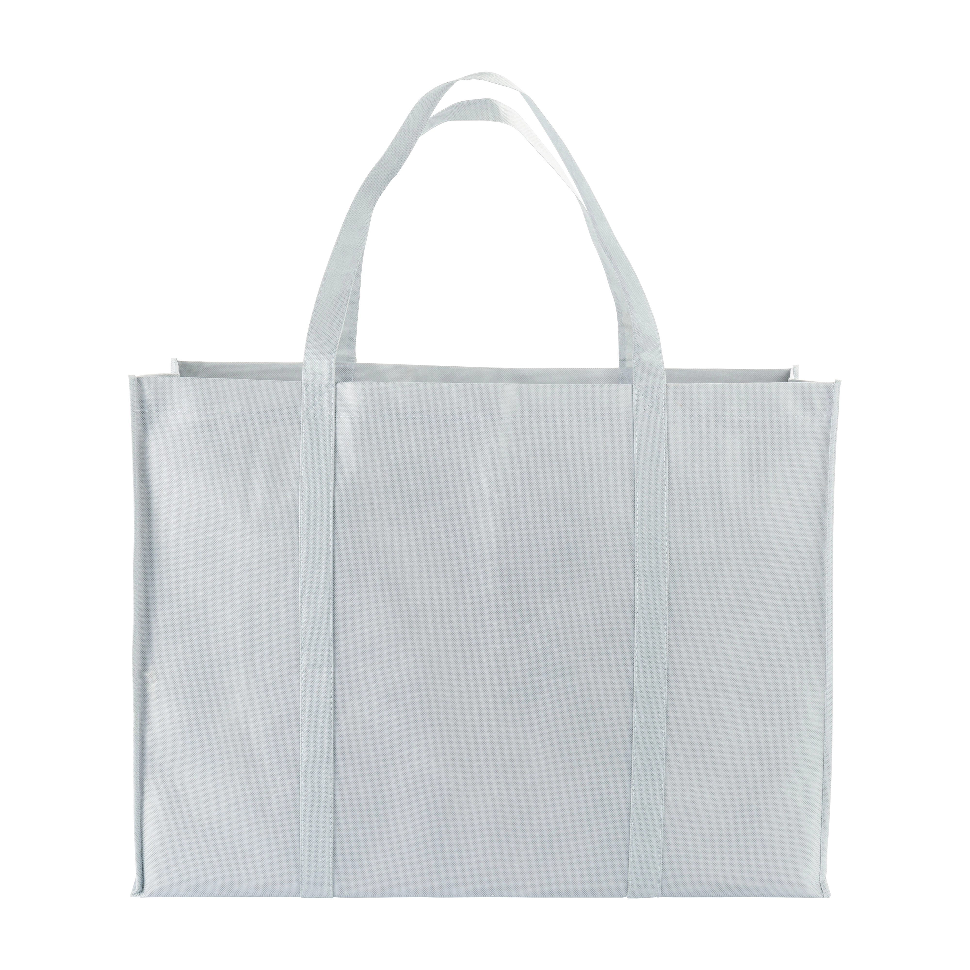 Immagine Shopper maxi con soffietto in TNT 100 g/m2 cucito, manici lunghi