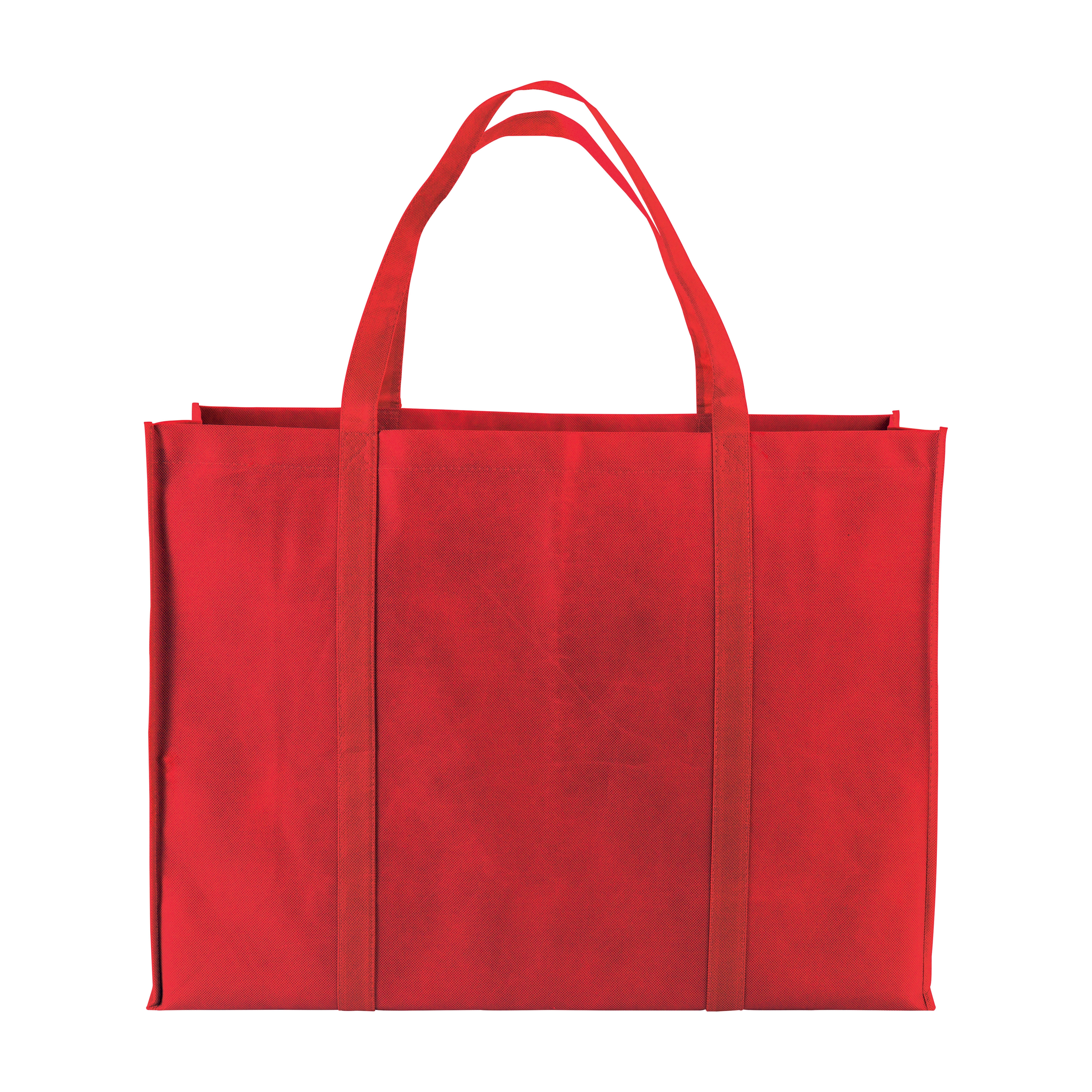 Immagine Shopper maxi con soffietto in TNT 100 g/m2 cucito, manici lunghi