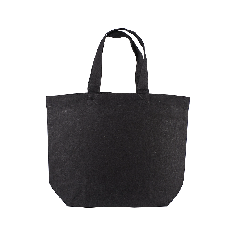 Immagine Shopper con soffietto alla base in cotone 120 g/m2, manici corti