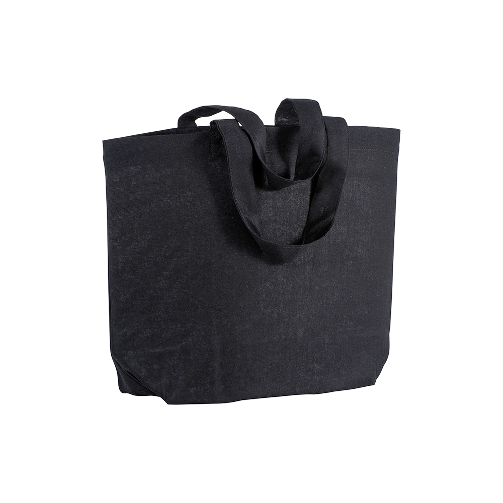 Immagine Shopper con soffietto alla base in cotone 120 g/m2, manici corti
