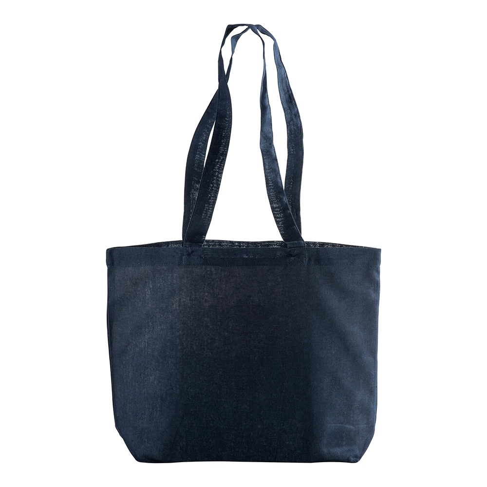 Immagine Shopper con soffietto alla base in cotone 120 g/m2, manici lunghi