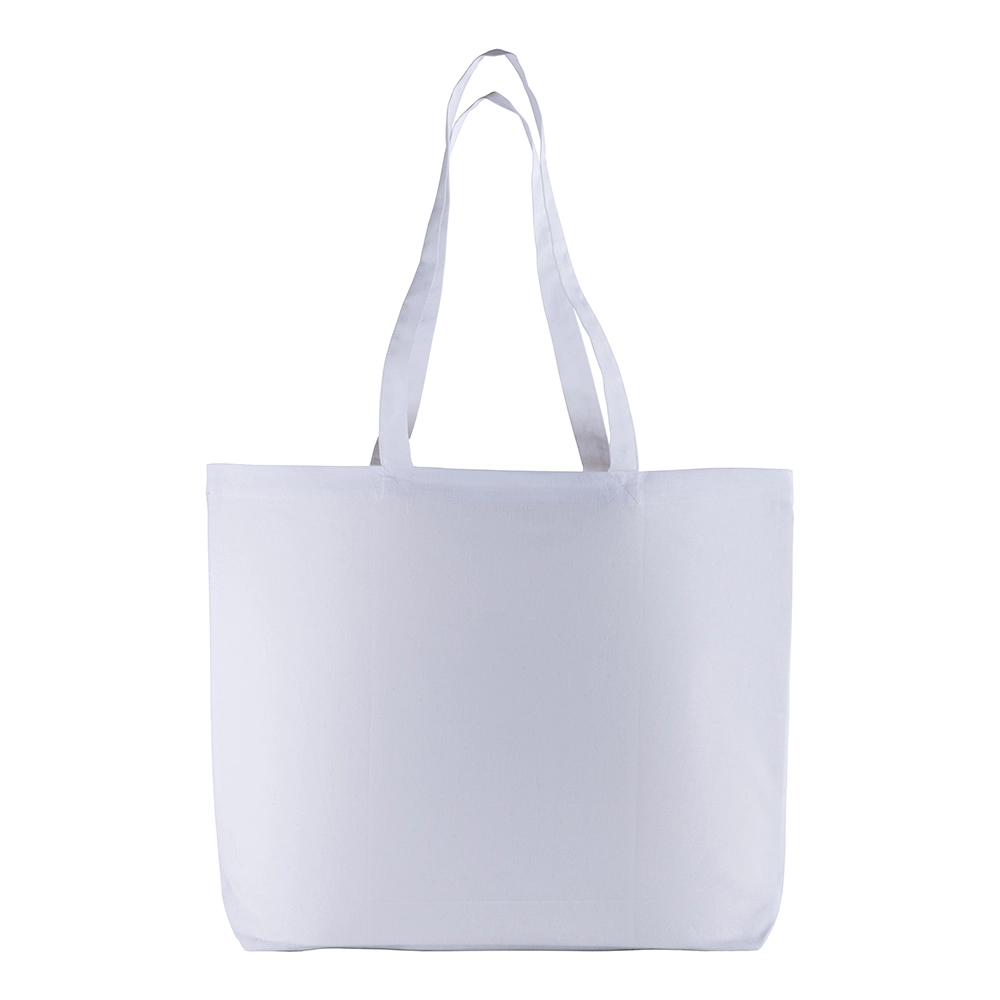 Immagine Shopper con soffietto alla base in cotone 135 g/m2, manici lunghi