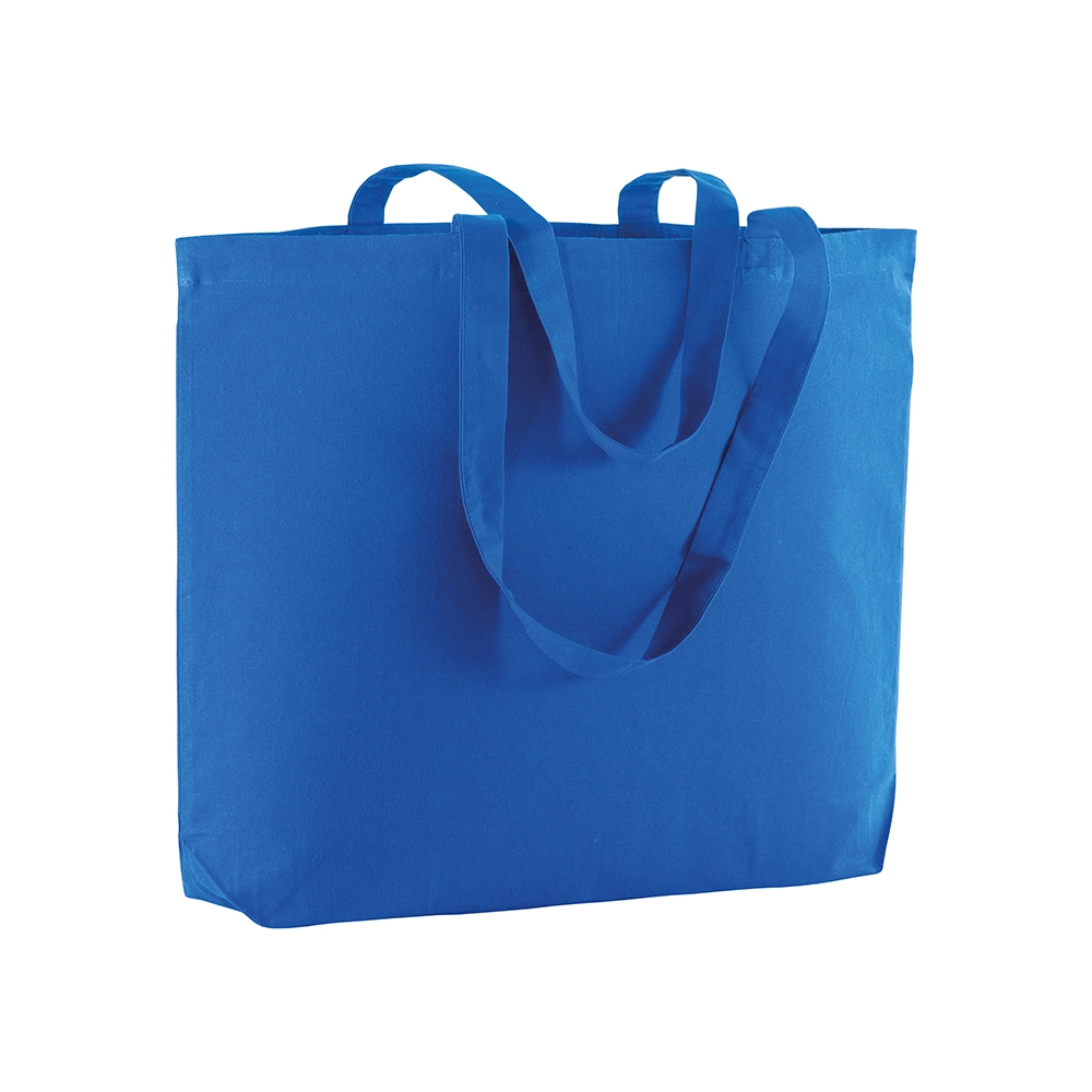 Immagine Shopper con soffietto alla base in cotone 135 g/m2, manici lunghi