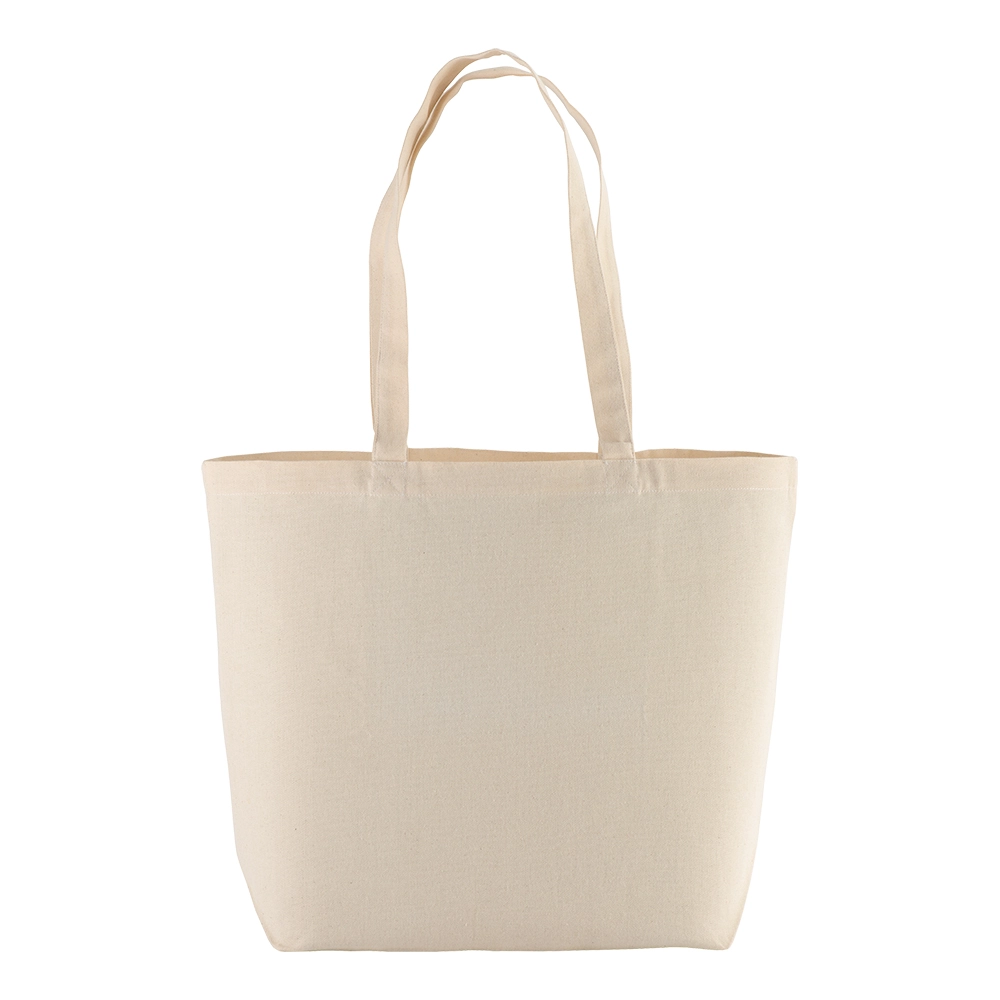 Immagine Shopper con soffietto alla base in cotone 135 g/m2, manici lunghi