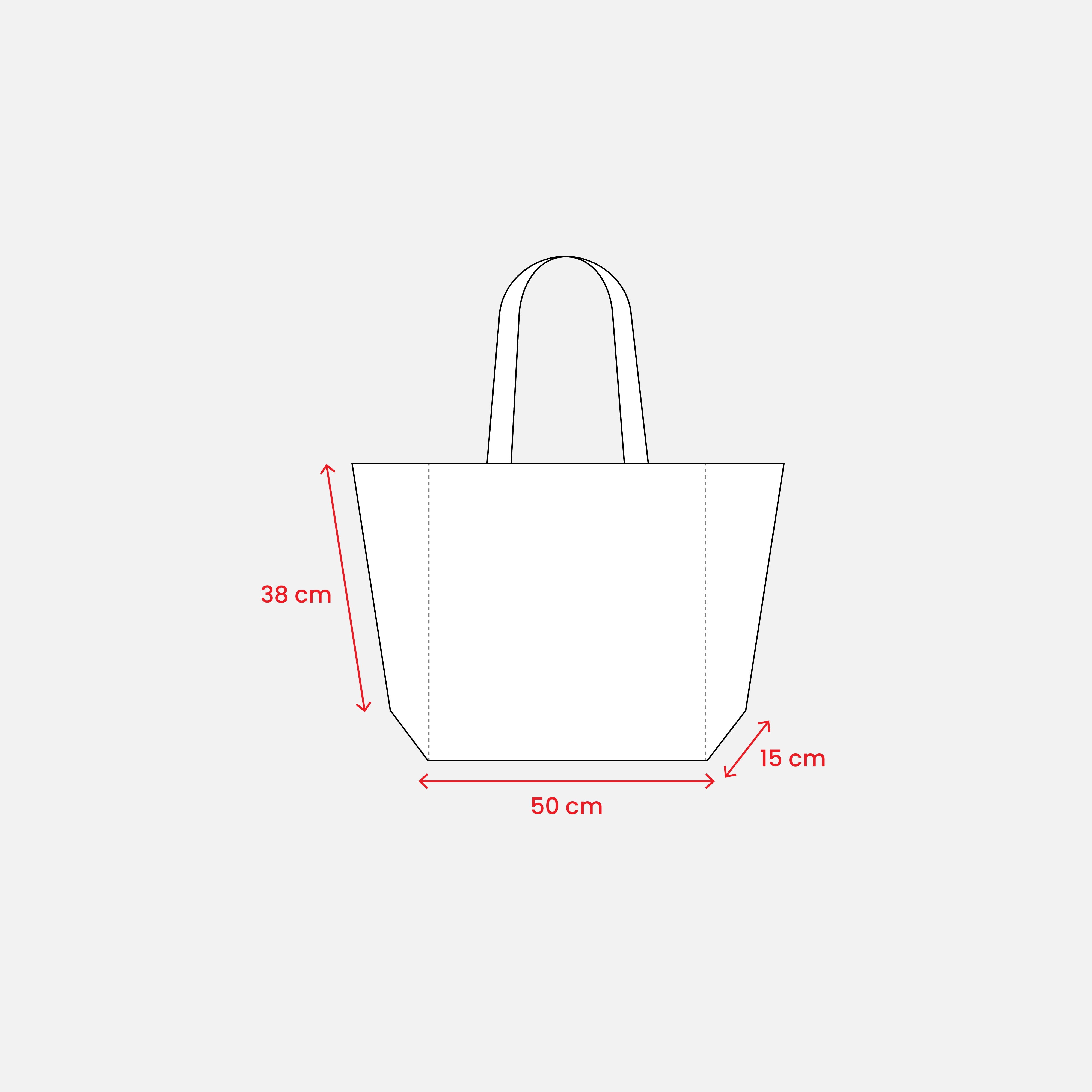 Immagine Shopper con soffietto alla base in cotone 135 g/m2, manici lunghi