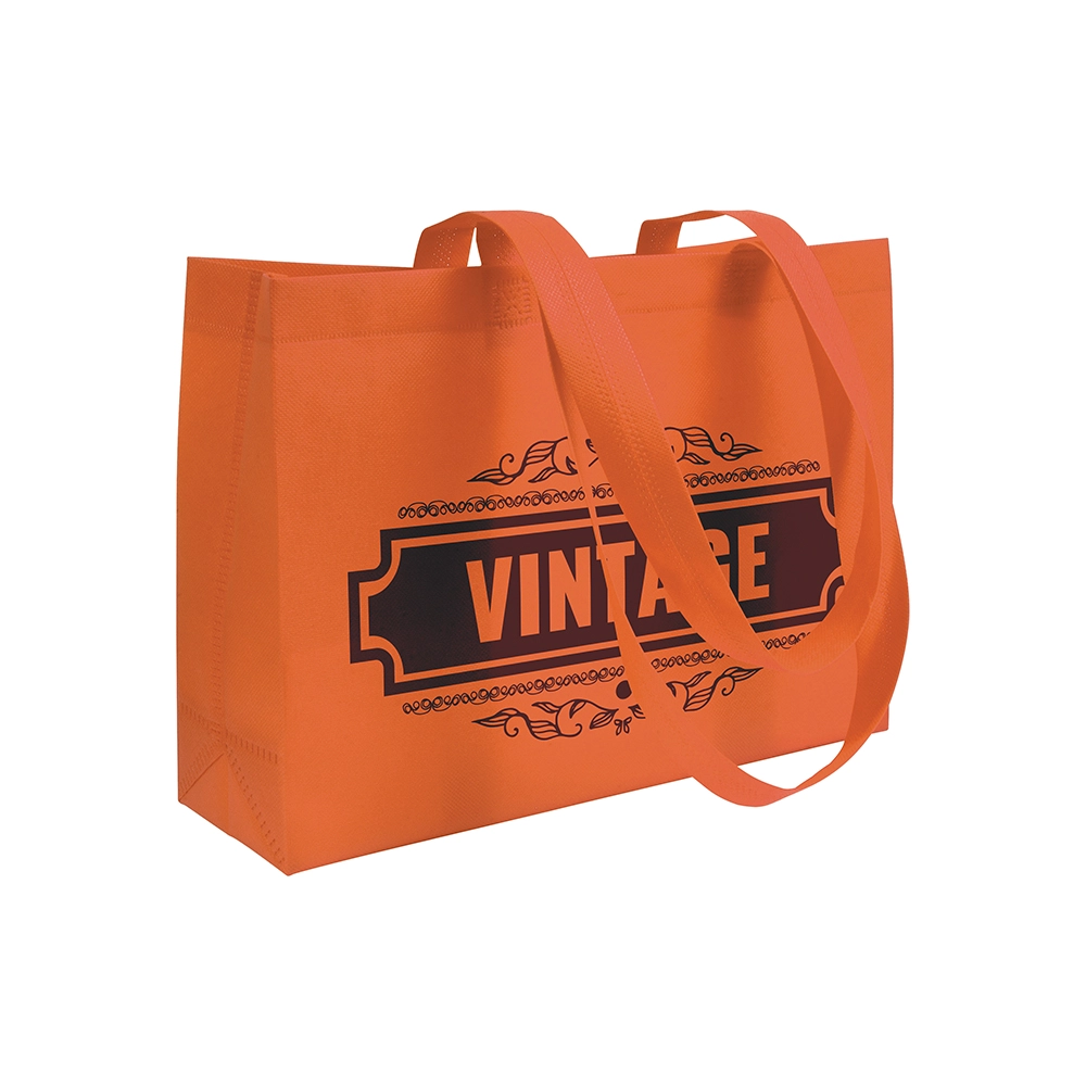 Immagine Shopper con soffietto alla base in TNT 70 g/m2 termosaldato, manici lunghi