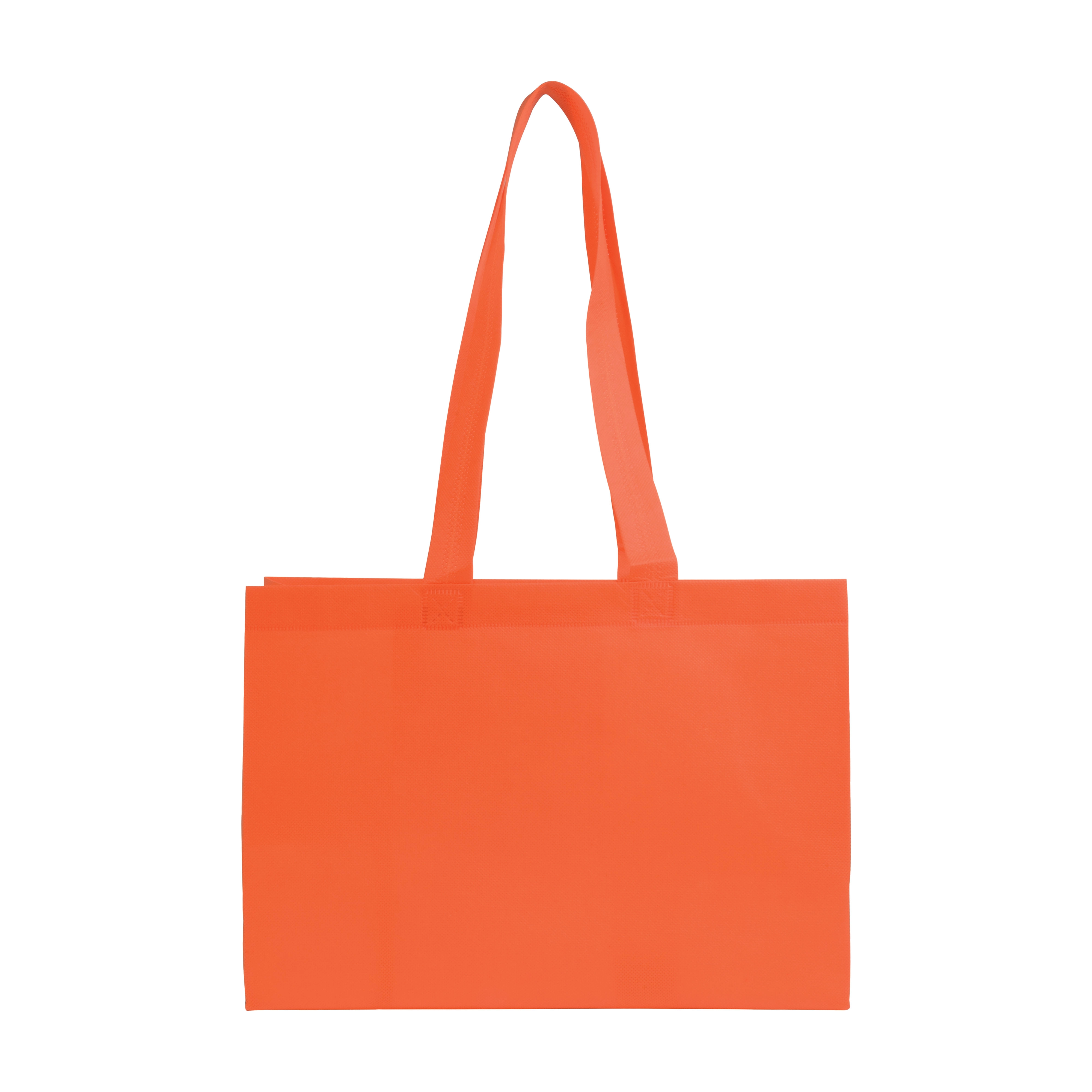 Immagine Shopper con soffietto alla base in TNT 70 g/m2 termosaldato, manici lunghi