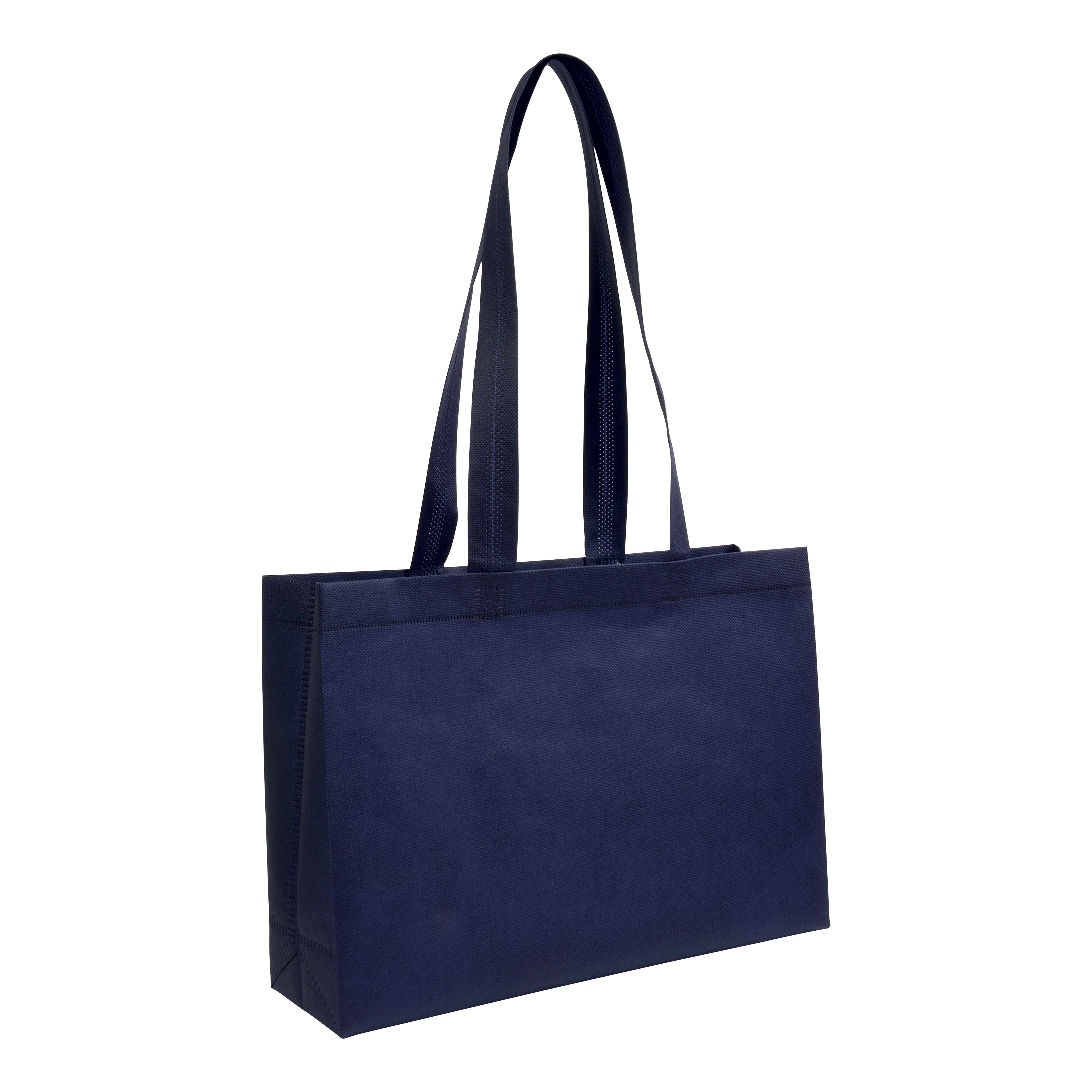 Immagine Shopper con soffietto alla base in TNT 70 g/m2 termosaldato, manici lunghi