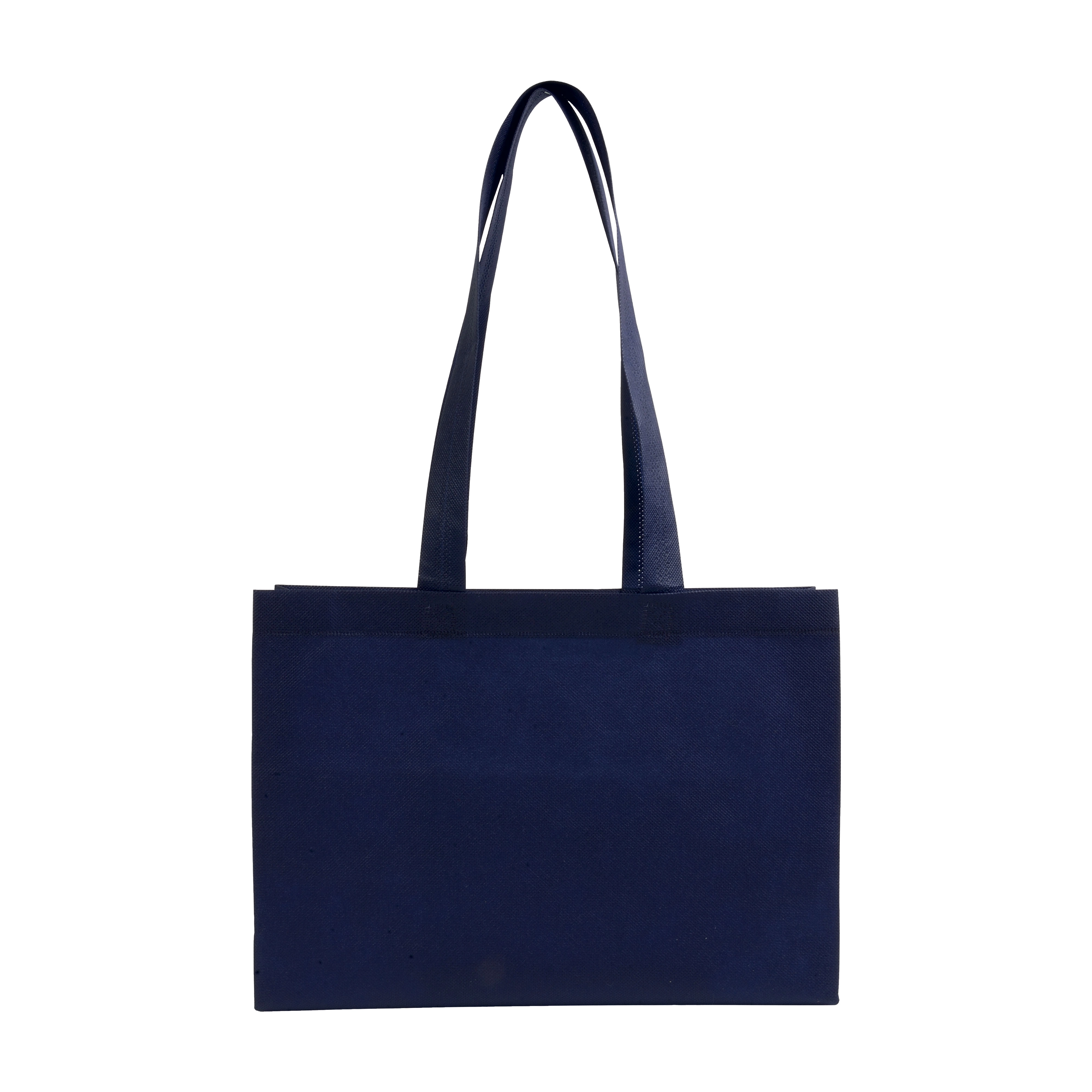 Immagine Shopper con soffietto alla base in TNT 70 g/m2 termosaldato, manici lunghi