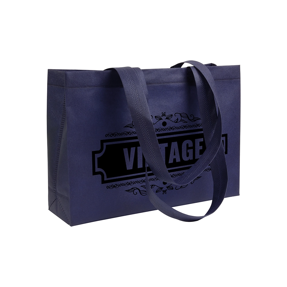 Immagine Shopper con soffietto alla base in TNT 70 g/m2 termosaldato, manici lunghi